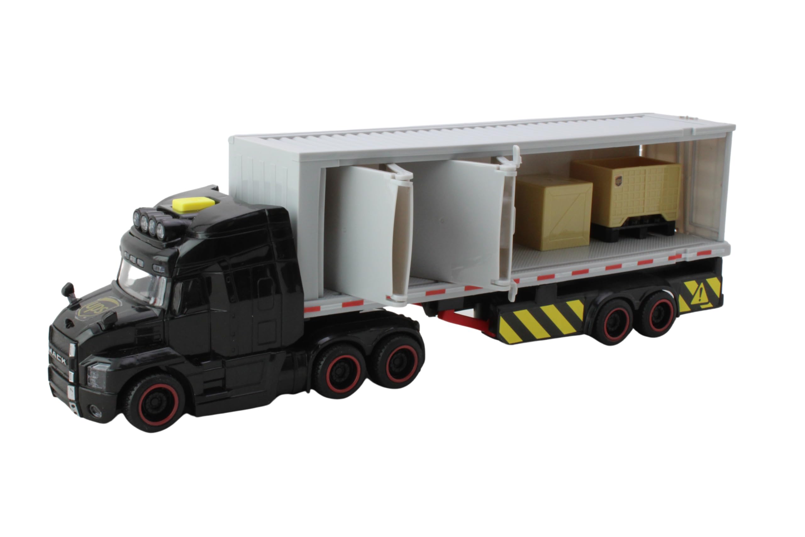 Daron Action Truck – UPS – Officially Licensed Delivery Truck Toy with Lights, Sounds, Forklift, Cargo Boxes, and Opening Doors for Kids Ages 3+ - Image 3