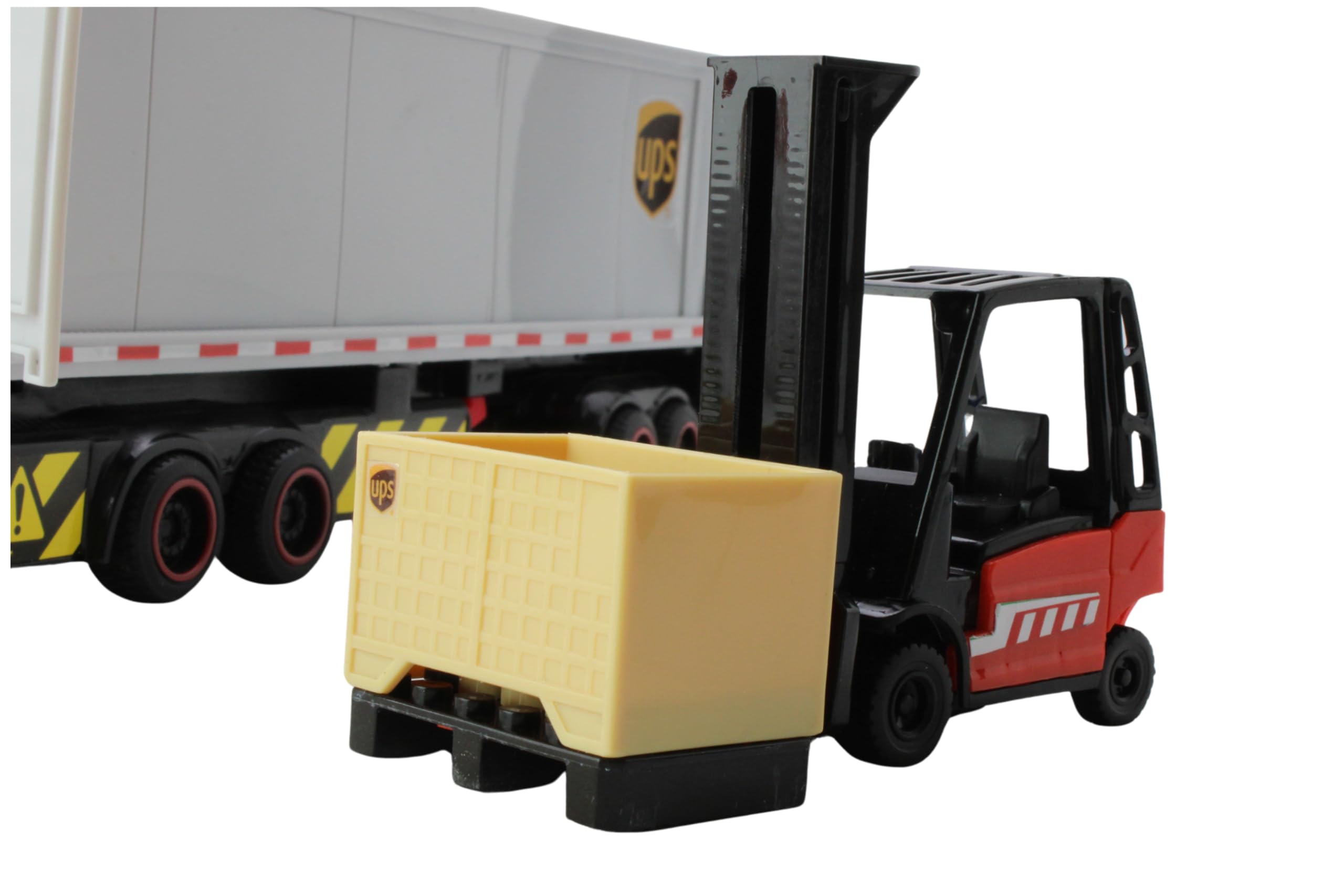 Daron Action Truck – UPS – Officially Licensed Delivery Truck Toy with Lights, Sounds, Forklift, Cargo Boxes, and Opening Doors for Kids Ages 3+ - Image 8