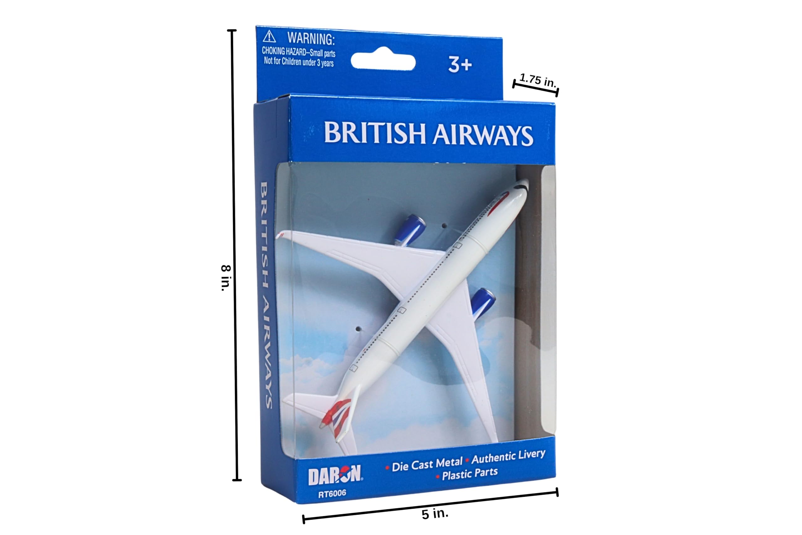 Daron British Airways A350 Single Plane Die-Cast Metal Collectible Airplane Toy with Plastic Parts, Authentic British Airways Livery, for Ages 3+ - Image 3
