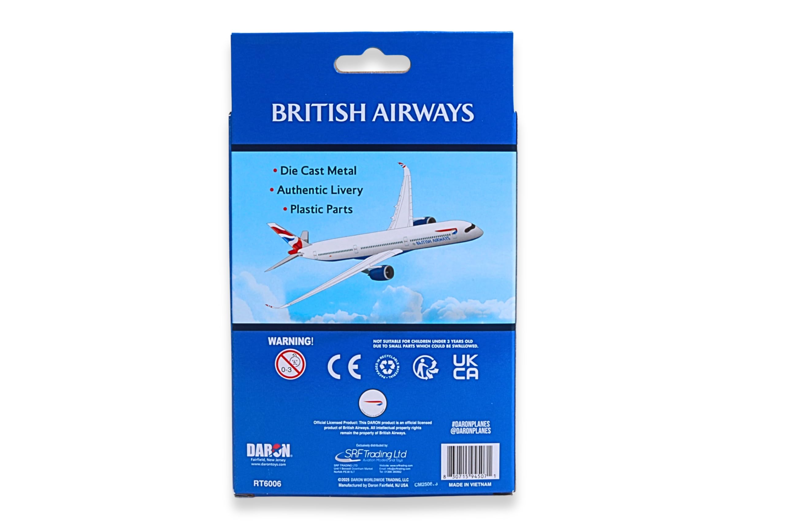 Daron British Airways A350 Single Plane Die-Cast Metal Collectible Airplane Toy with Plastic Parts, Authentic British Airways Livery, for Ages 3+ - Image 9