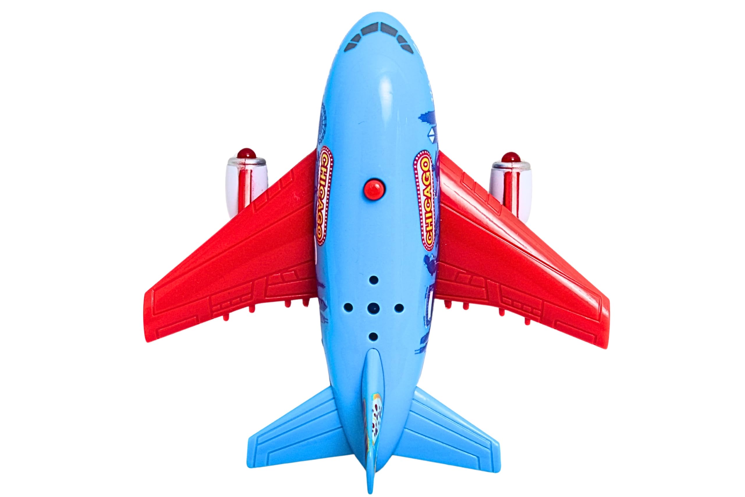 Daron Chicago Pullback Airplane – Light & Sound Jet Toy with Electronic Take-Off Sounds, 4¼-Inch Plastic Aircraft for Kids Ages 3+ - Image 10