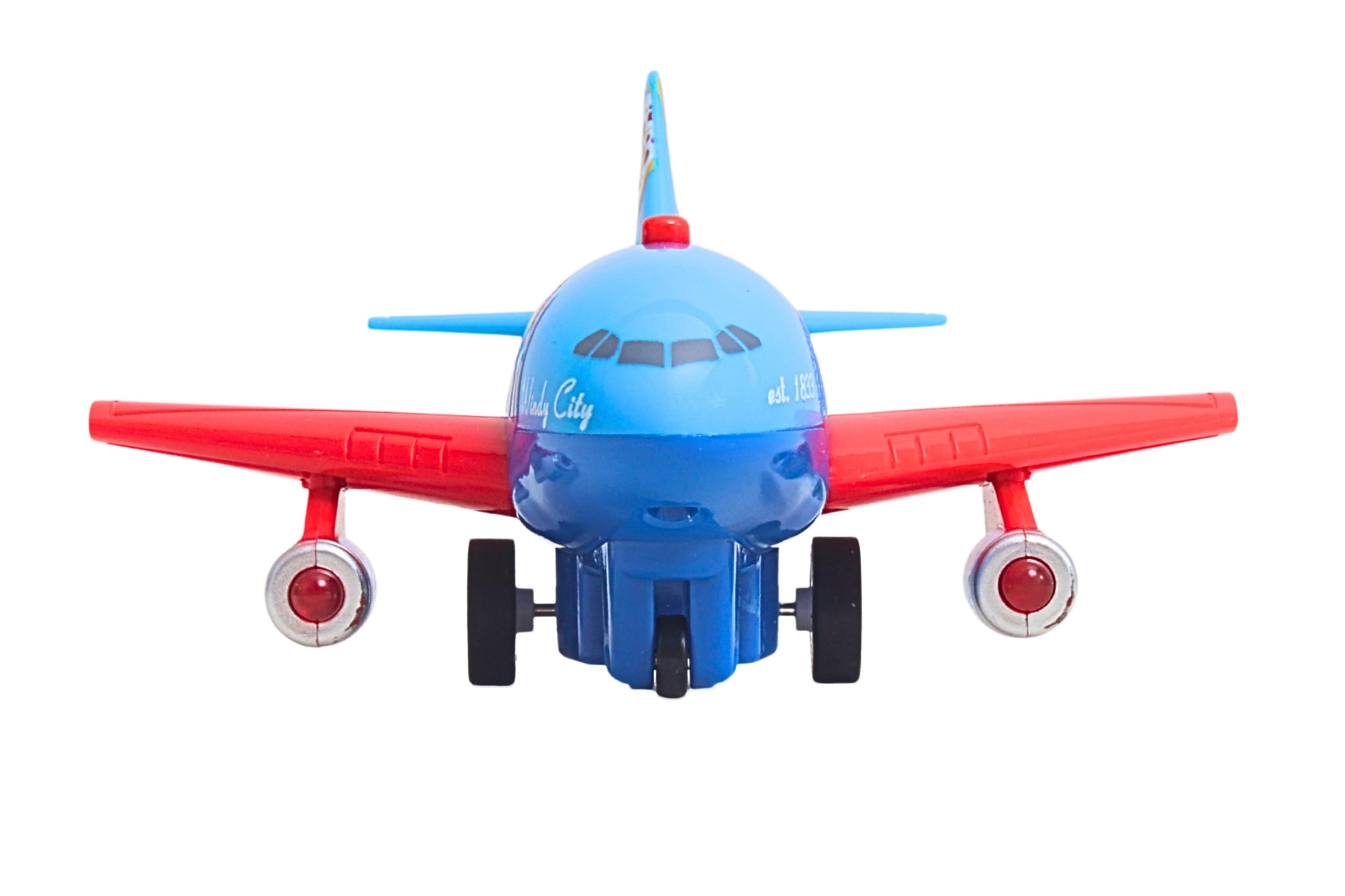 Daron Chicago Pullback Airplane – Light & Sound Jet Toy with Electronic Take-Off Sounds, 4¼-Inch Plastic Aircraft for Kids Ages 3+ - Image 8