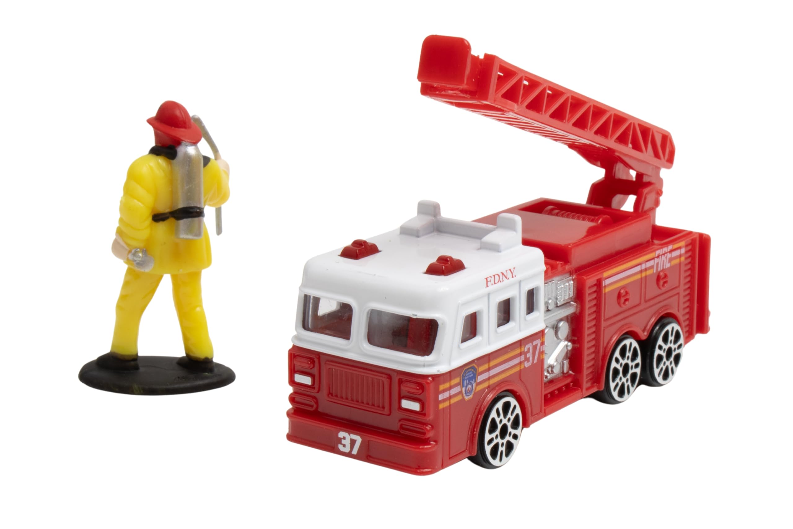 Daron FDNY Deluxe 11-Piece Playset of Die-Cast Metal and Plastic Vehicles, Aircraft, Figures, and Accessories Toy and Collectible Gift Pack for Ages 3+ - Image 5
