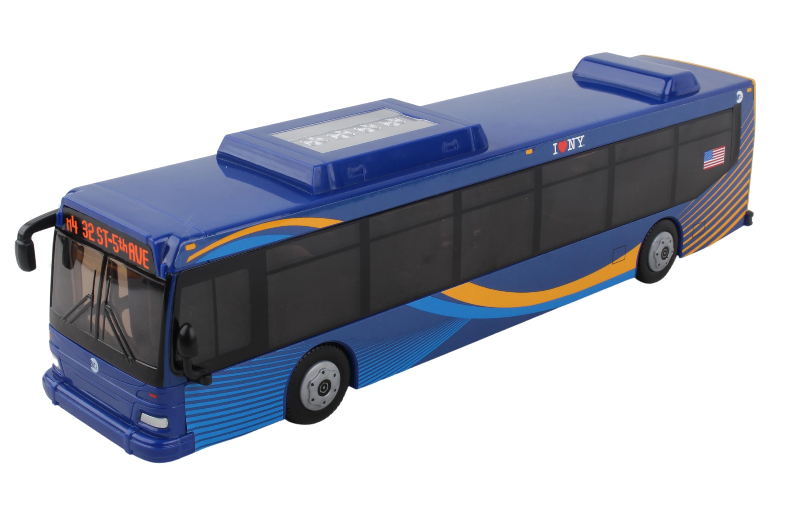 Daron MTA Bus – 11-Inch Single Bus in New Blue Livery – Officially Licensed Friction-Powered Toy with Rolling Wheels and Functional Doors for Kids Ages 3+ - Image 3