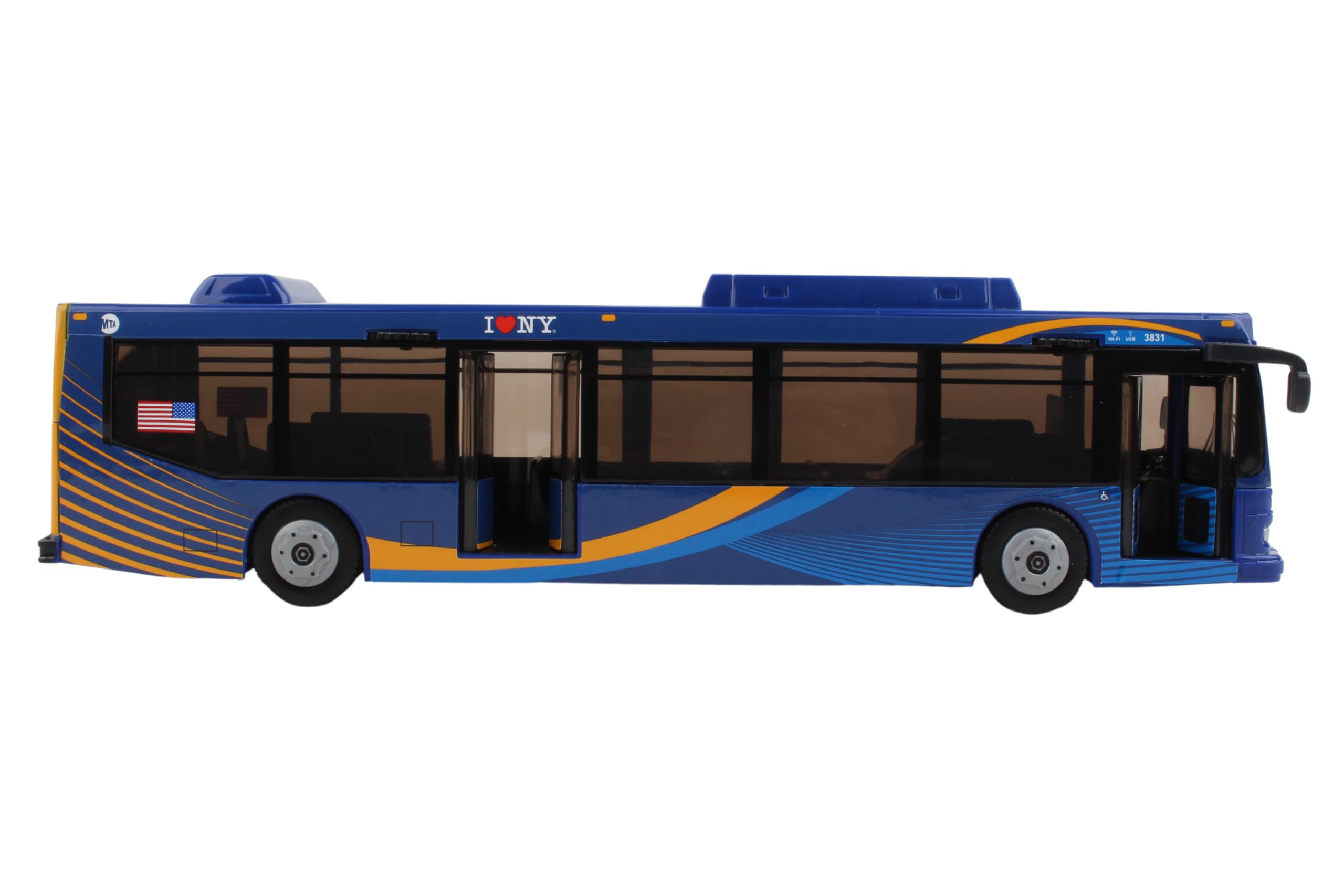 Daron MTA Bus – 11-Inch Single Bus in New Blue Livery – Officially Licensed Friction-Powered Toy with Rolling Wheels and Functional Doors for Kids Ages 3+ - Image 4