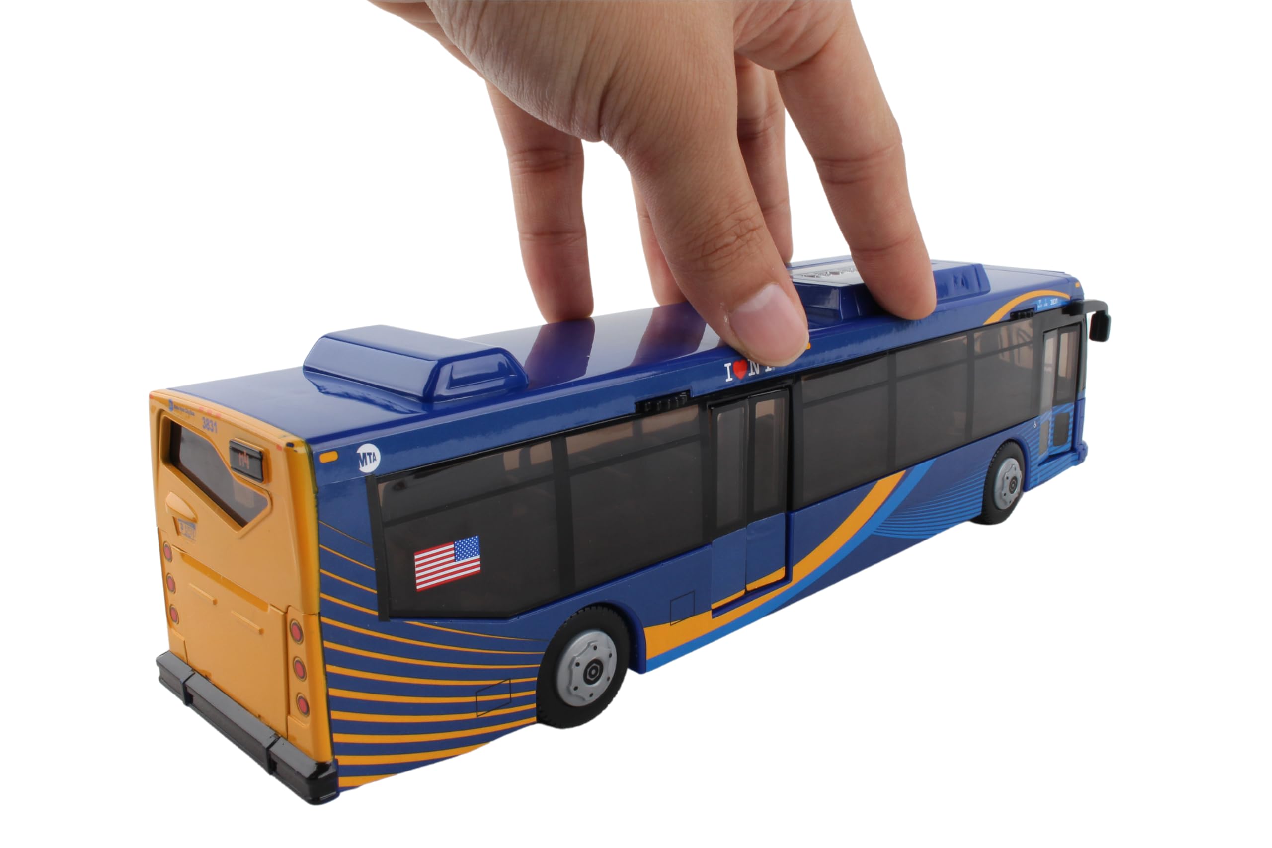 Daron MTA Bus – 11-Inch Single Bus in New Blue Livery – Officially Licensed Friction-Powered Toy with Rolling Wheels and Functional Doors for Kids Ages 3+ - Image 6