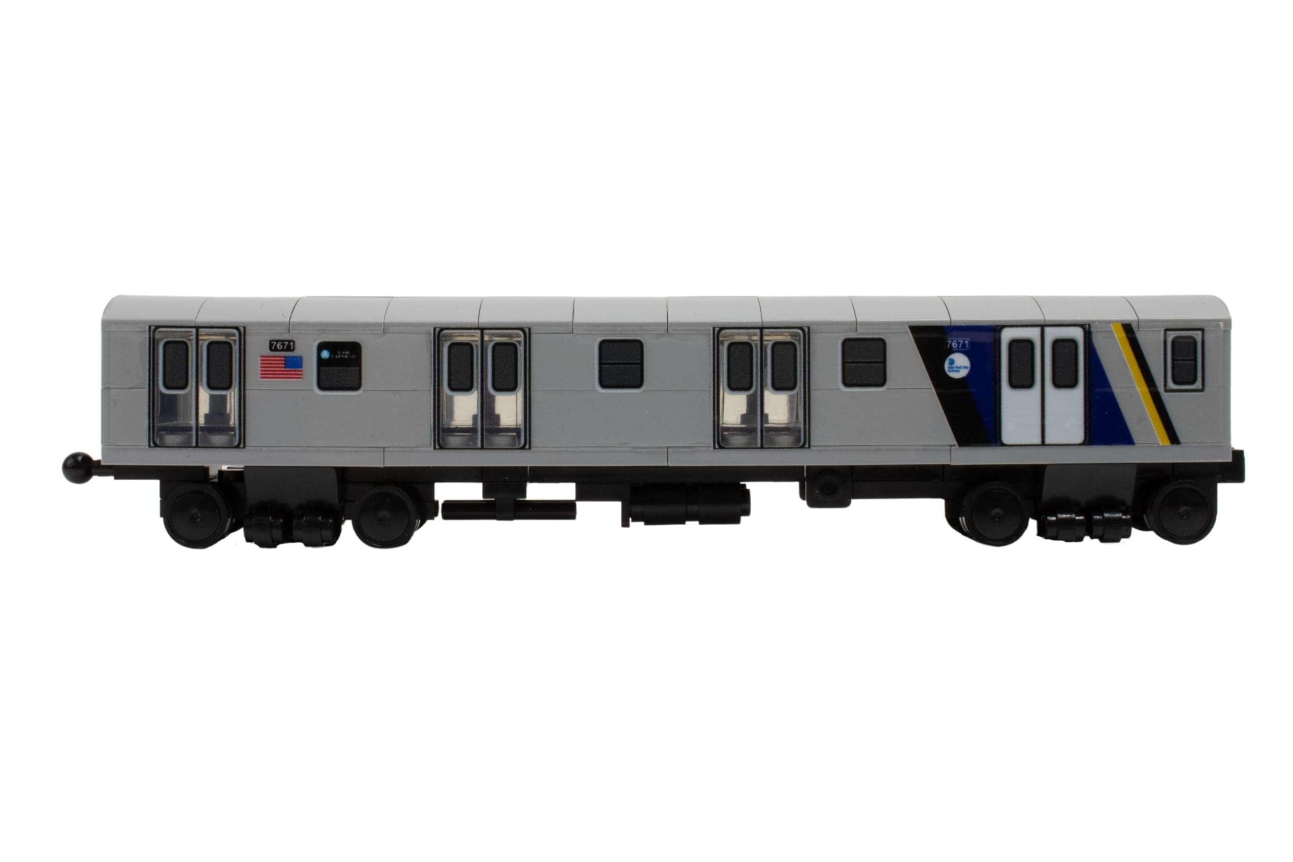 Daron MTA NYC Subway Car Buildable Train Set – Officially Licensed Construction Toy and Free-Wheeling Vehicle for Kids Ages 5+ - Image 10