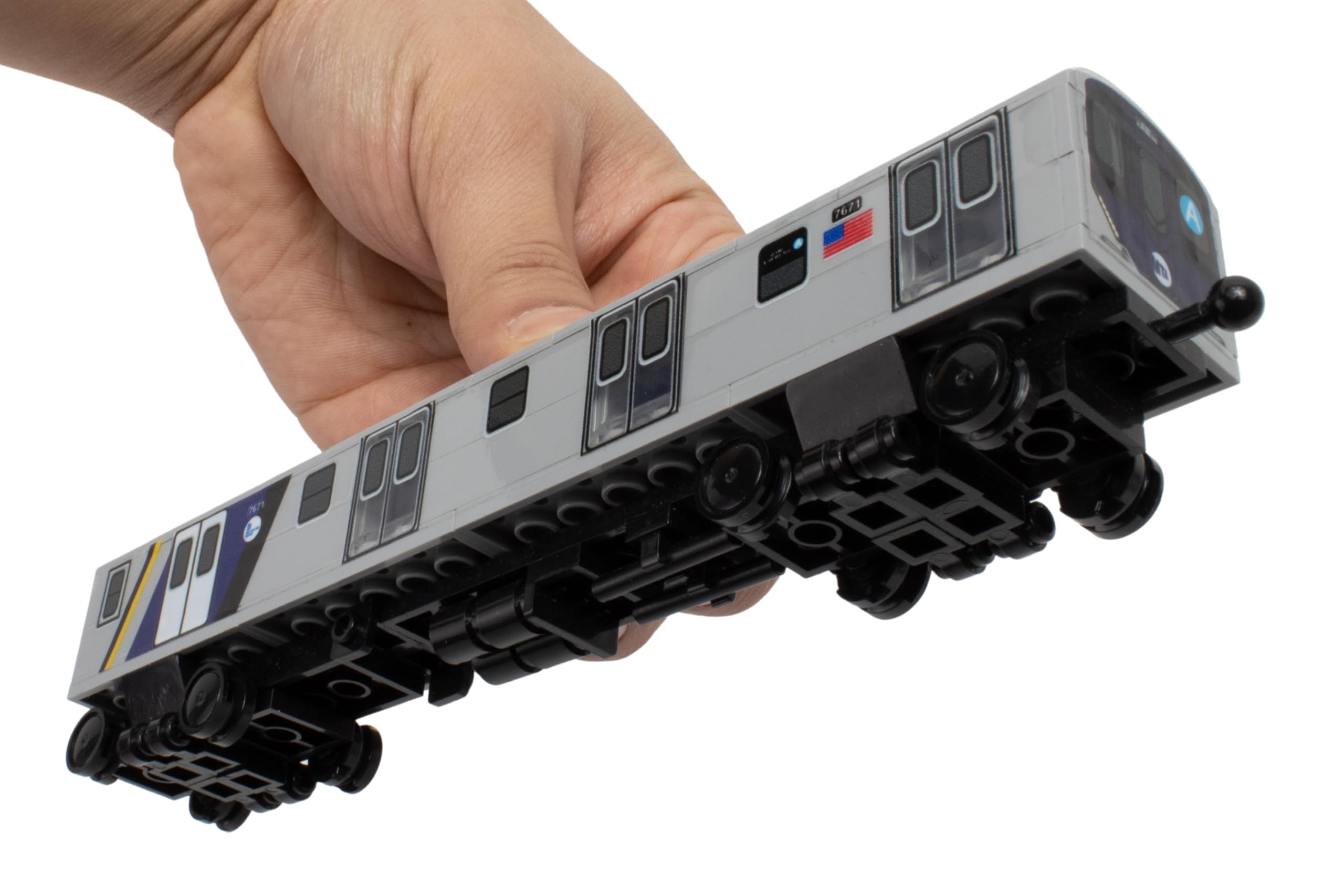 Daron MTA NYC Subway Car Buildable Train Set – Officially Licensed Construction Toy and Free-Wheeling Vehicle for Kids Ages 5+ - Image 4