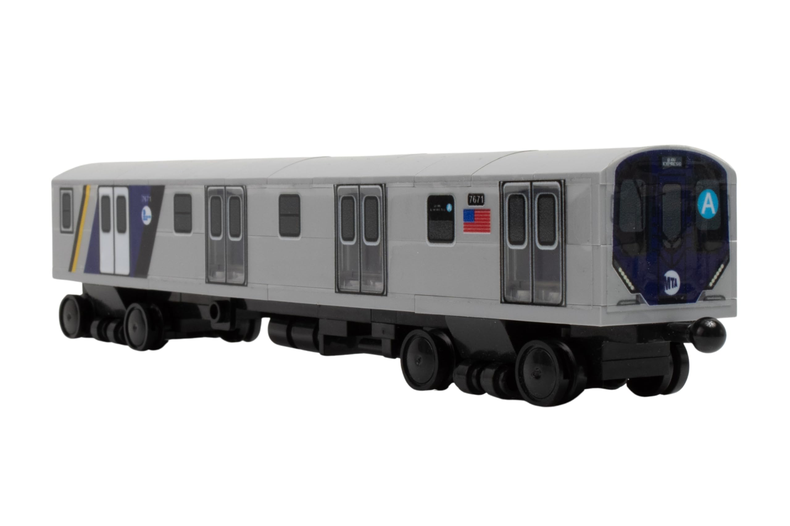 Daron MTA NYC Subway Car Buildable Train Set – Officially Licensed Construction Toy and Free-Wheeling Vehicle for Kids Ages 5+ - Image 5