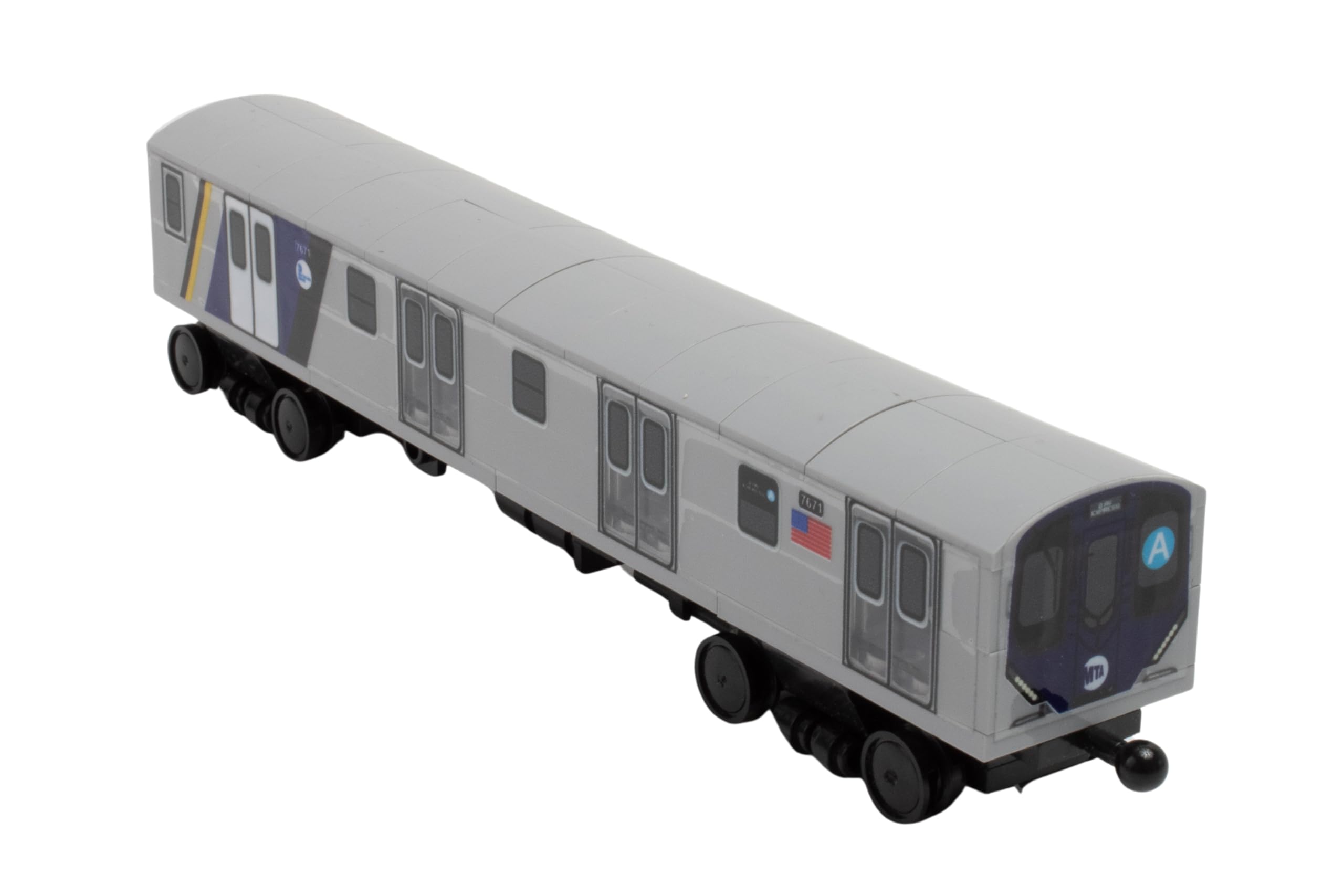 Daron MTA NYC Subway Car Buildable Train Set – Officially Licensed Construction Toy and Free-Wheeling Vehicle for Kids Ages 5+ - Image 7