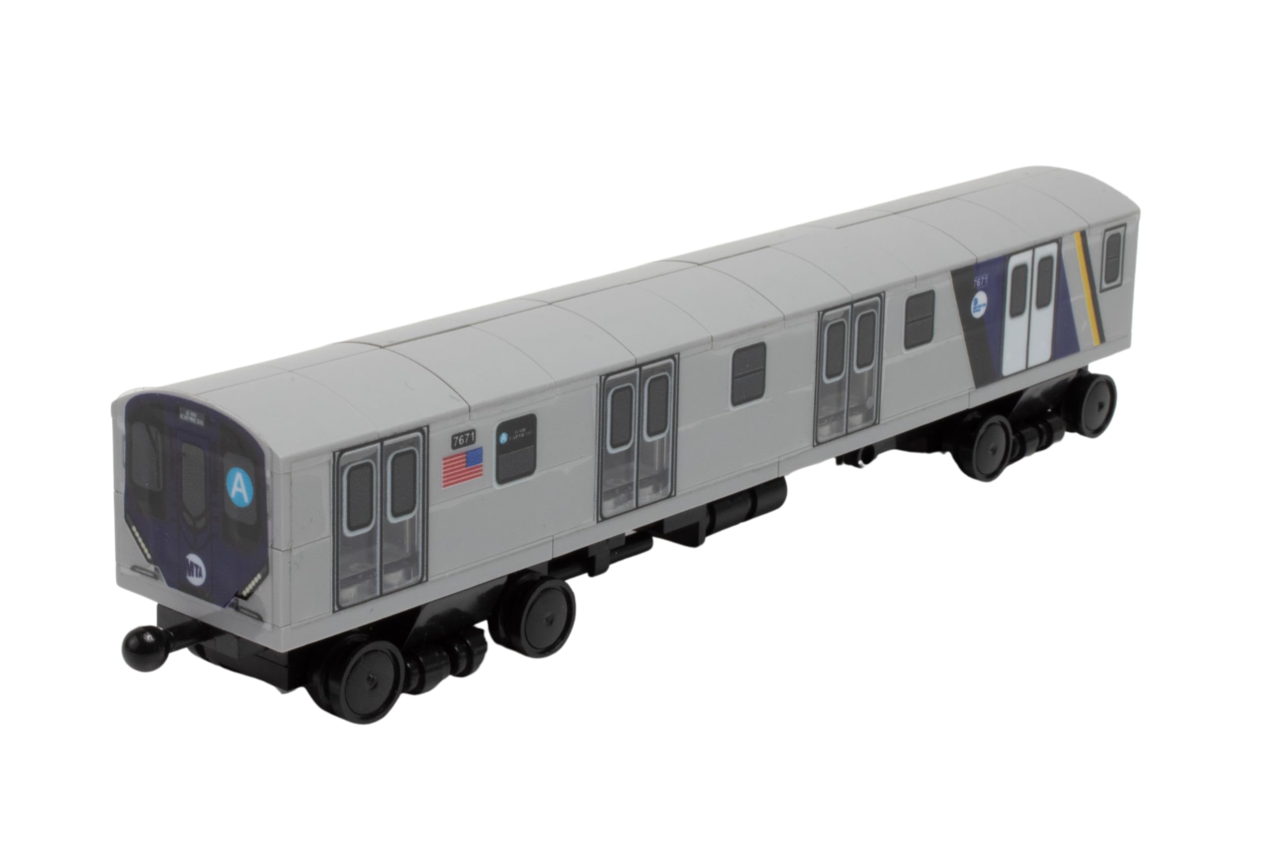 Daron MTA NYC Subway Car Buildable Train Set – Officially Licensed Construction Toy and Free-Wheeling Vehicle for Kids Ages 5+ - Image 8