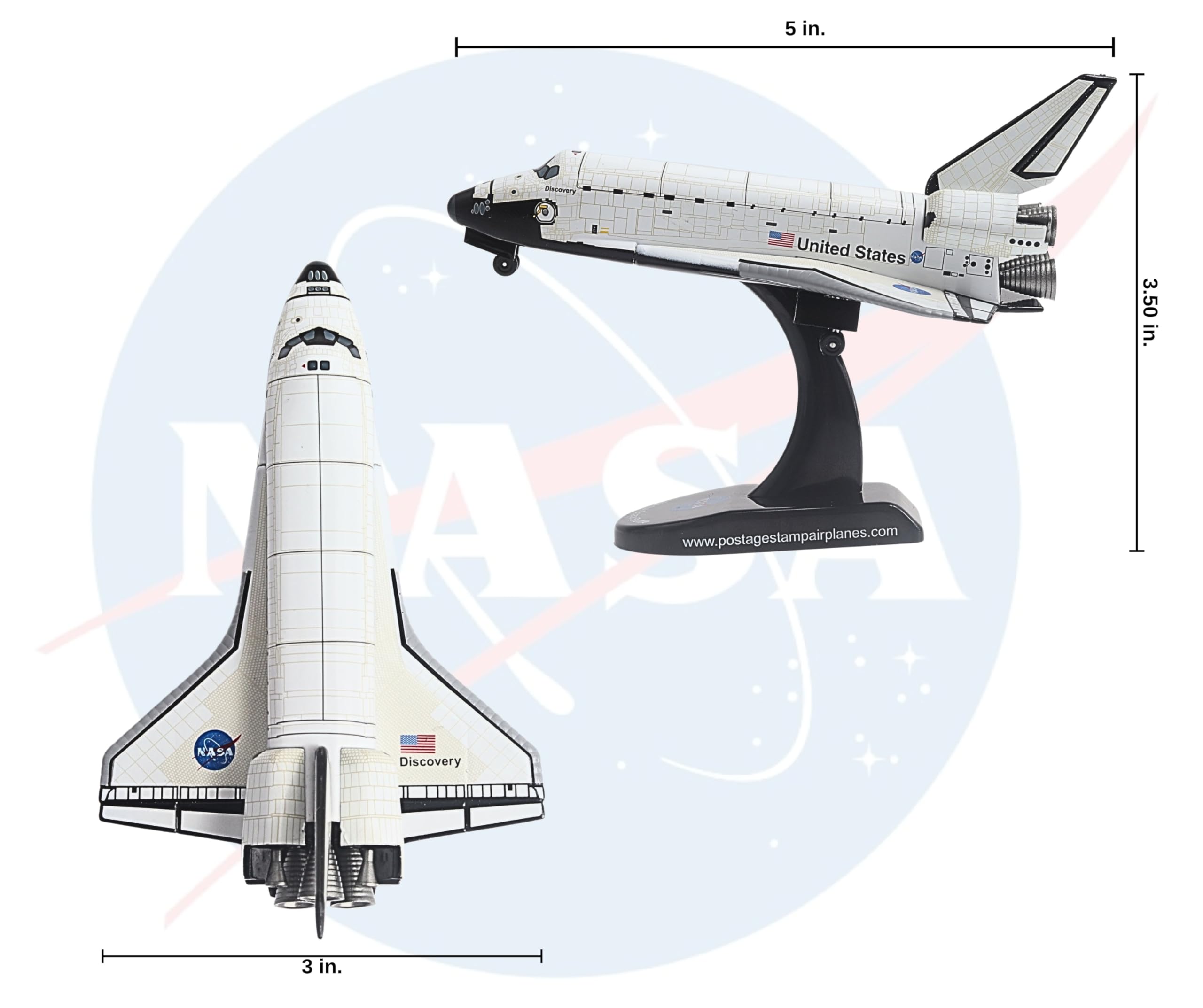Daron Postage Stamp Space Shuttle Discovery Vehicle (1/300 Scale) - Image 3