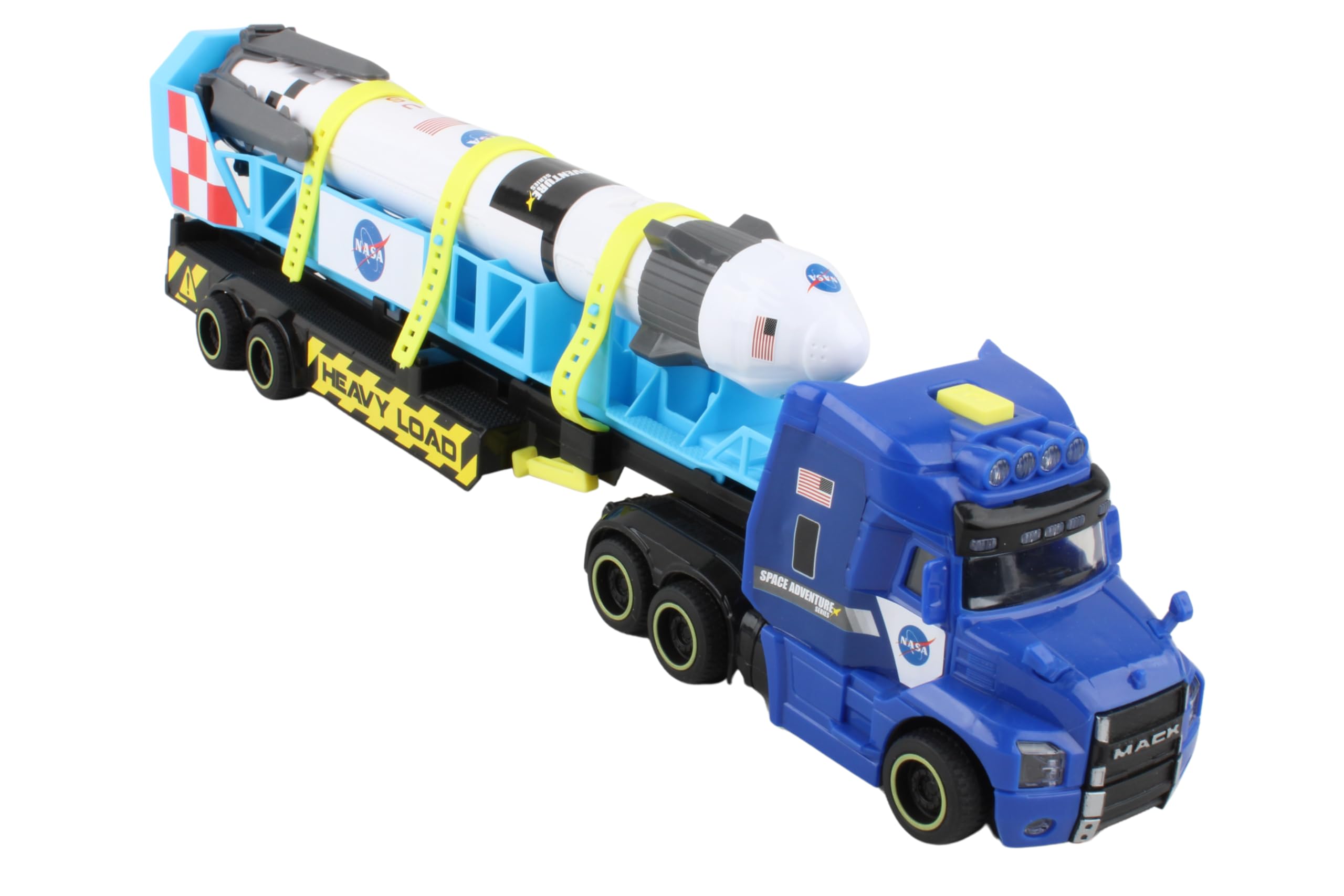 Daron Rocket Transporter with Articulated Tractor Trailer, Launch Platform, Lights & Sounds, Removable Rocket with Extendable Landing Fins - Ages 3+ - Image 5