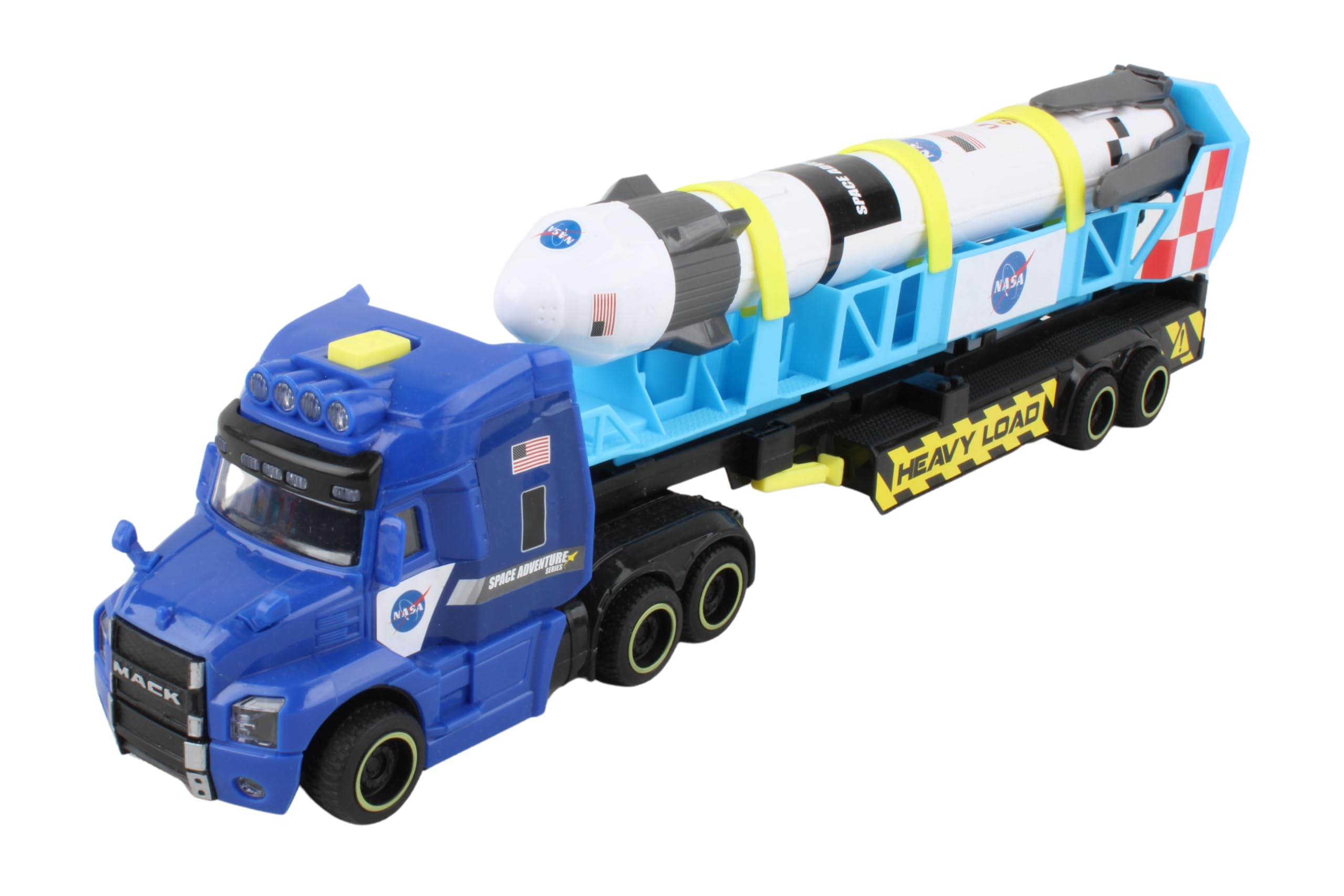 Daron Rocket Transporter with Articulated Tractor Trailer, Launch Platform, Lights & Sounds, Removable Rocket with Extendable Landing Fins - Ages 3+ - Image 6