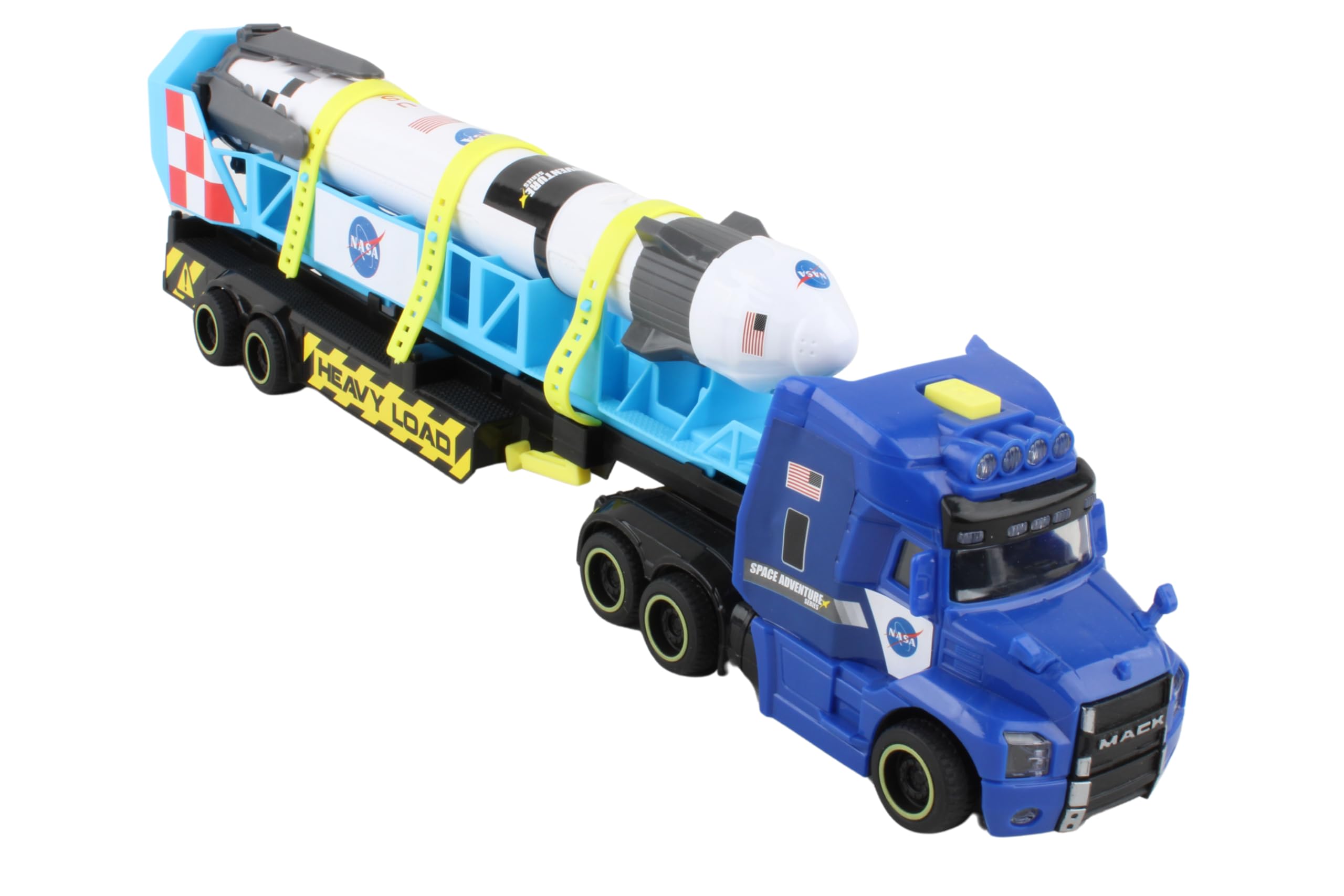 Daron Rocket Transporter with Articulated Tractor Trailer, Launch Platform, Lights & Sounds, Removable Rocket with Extendable Landing Fins - Ages 3+ - Image 8