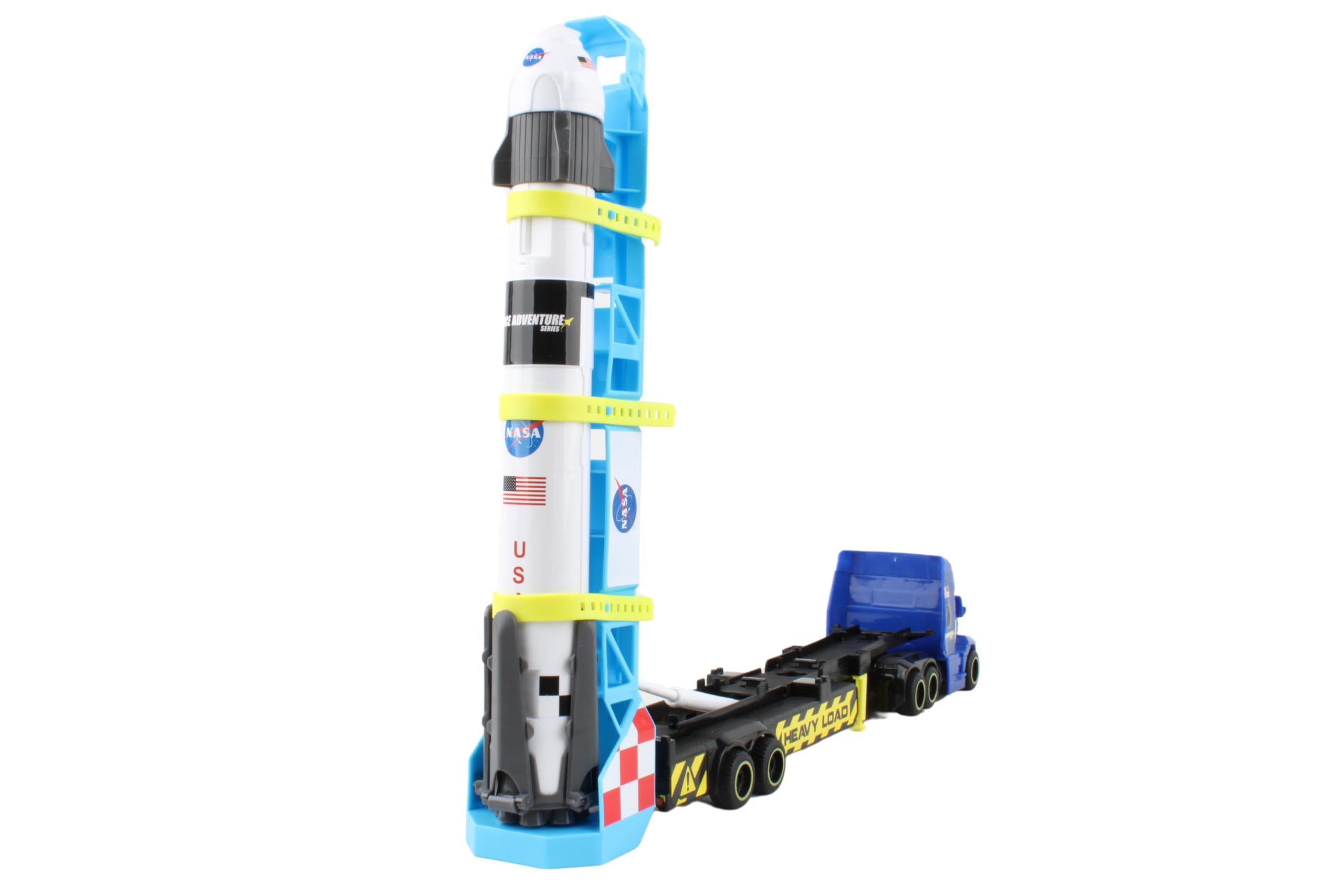 Daron Rocket Transporter with Articulated Tractor Trailer, Launch Platform, Lights & Sounds, Removable Rocket with Extendable Landing Fins - Ages 3+ - Image 9