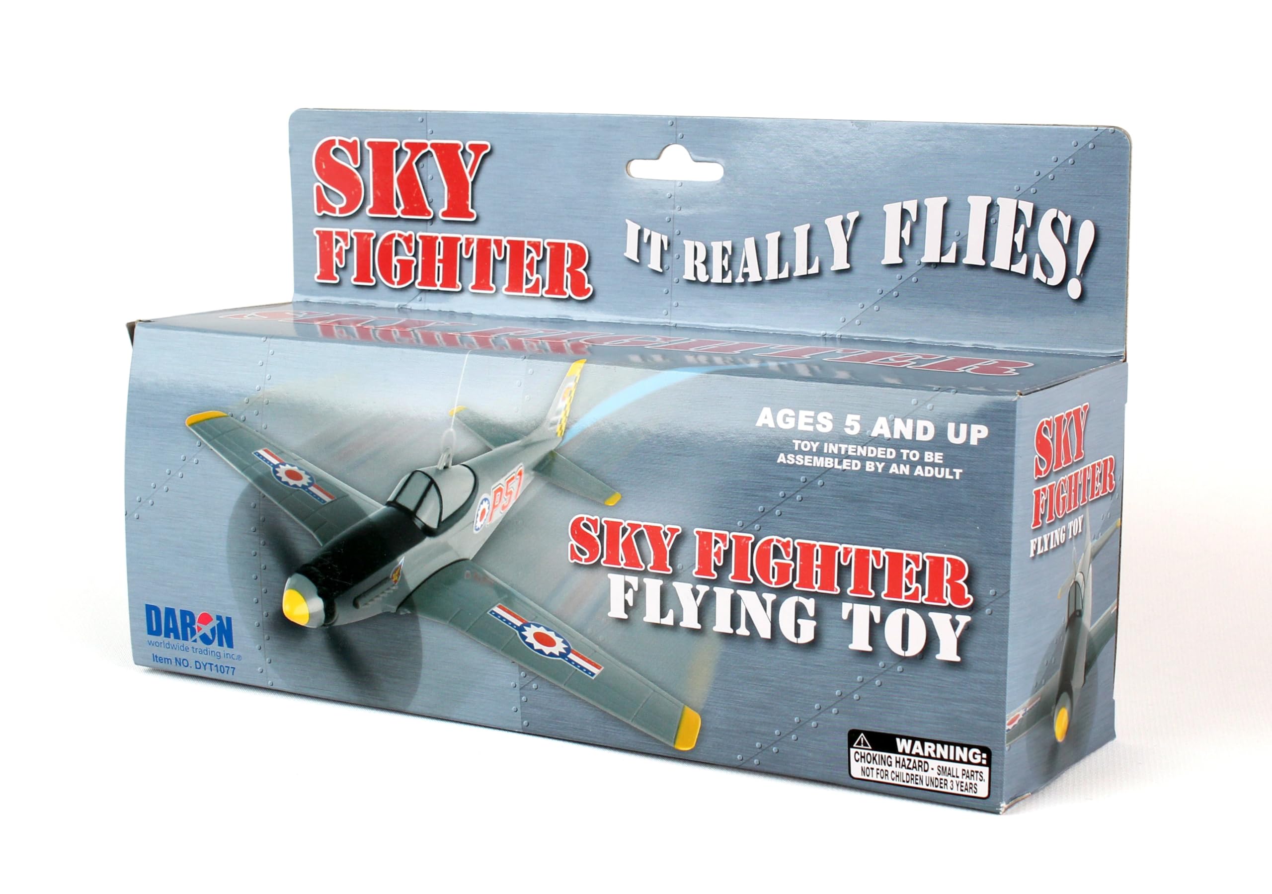 Daron Sky Fighter Flying Toy on a String , Grey - Image 4