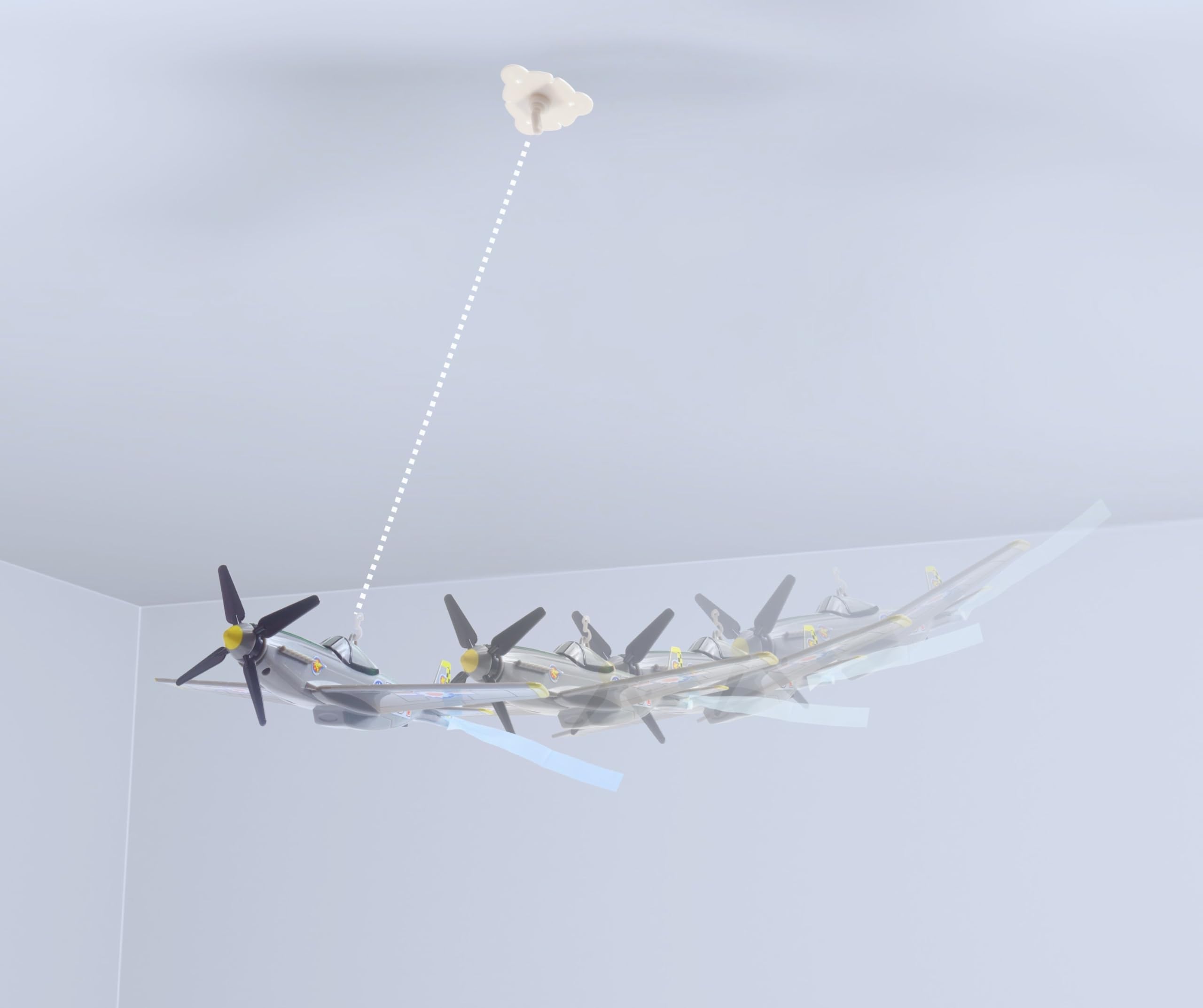 Daron Sky Fighter Flying Toy on a String , Grey - Image 7