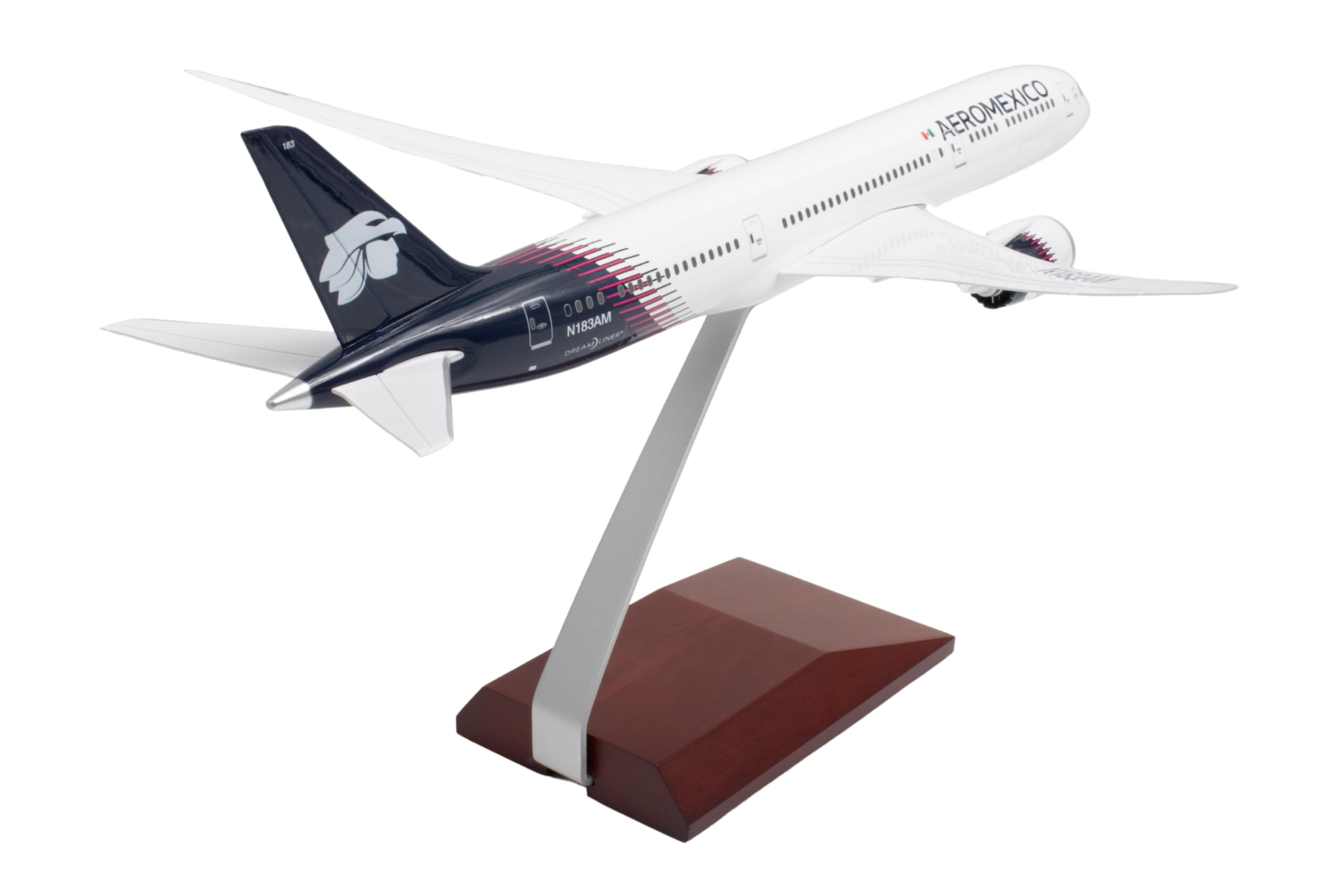 Daron Skymarks Aeroméxico 787-9 1/200 Collectible Injection-Molded Plastic Airplane Model with Plastic Display Stand for Ages 14+ - Image 4