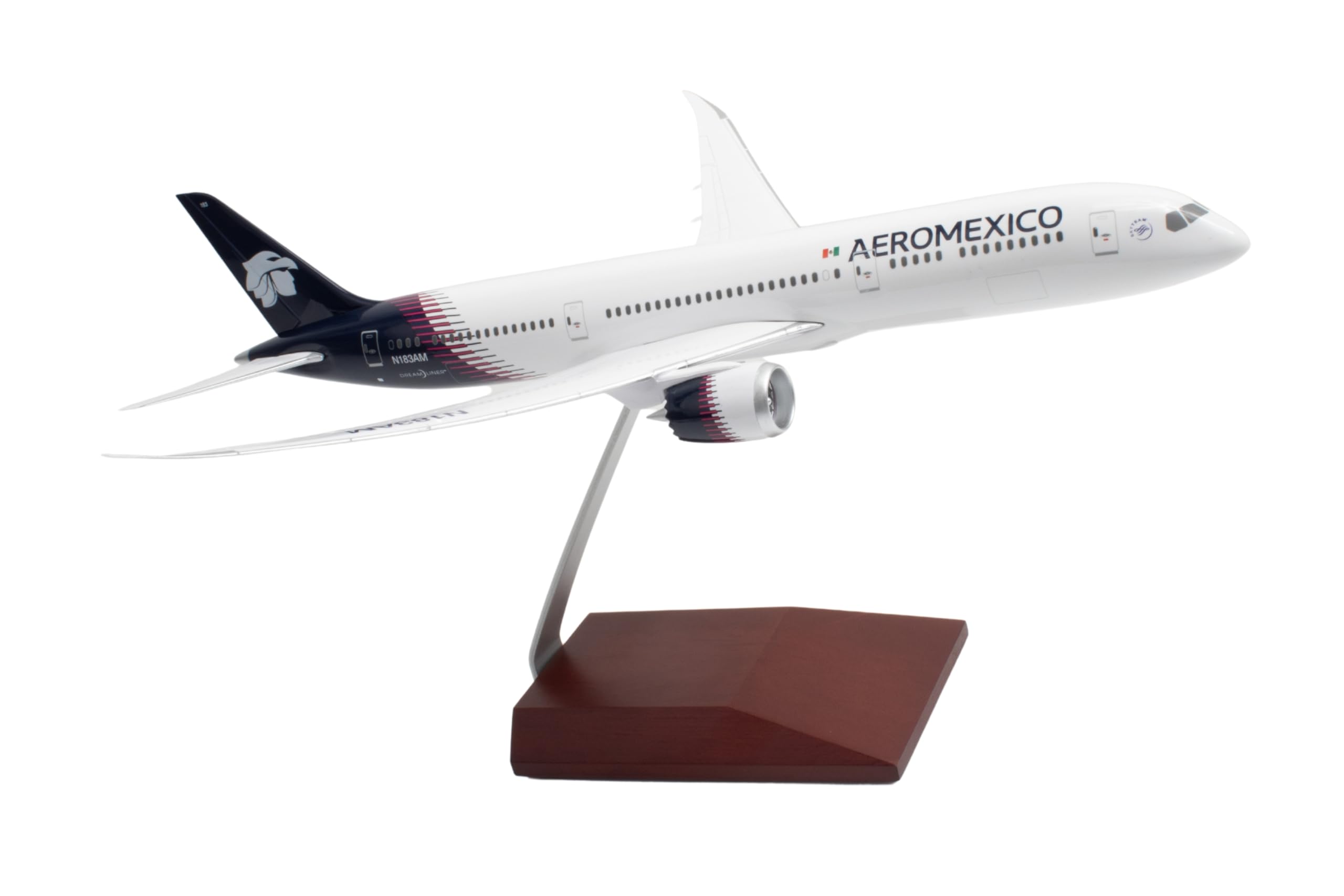 Daron Skymarks Aeroméxico 787-9 1/200 Collectible Injection-Molded Plastic Airplane Model with Plastic Display Stand for Ages 14+ - Image 5