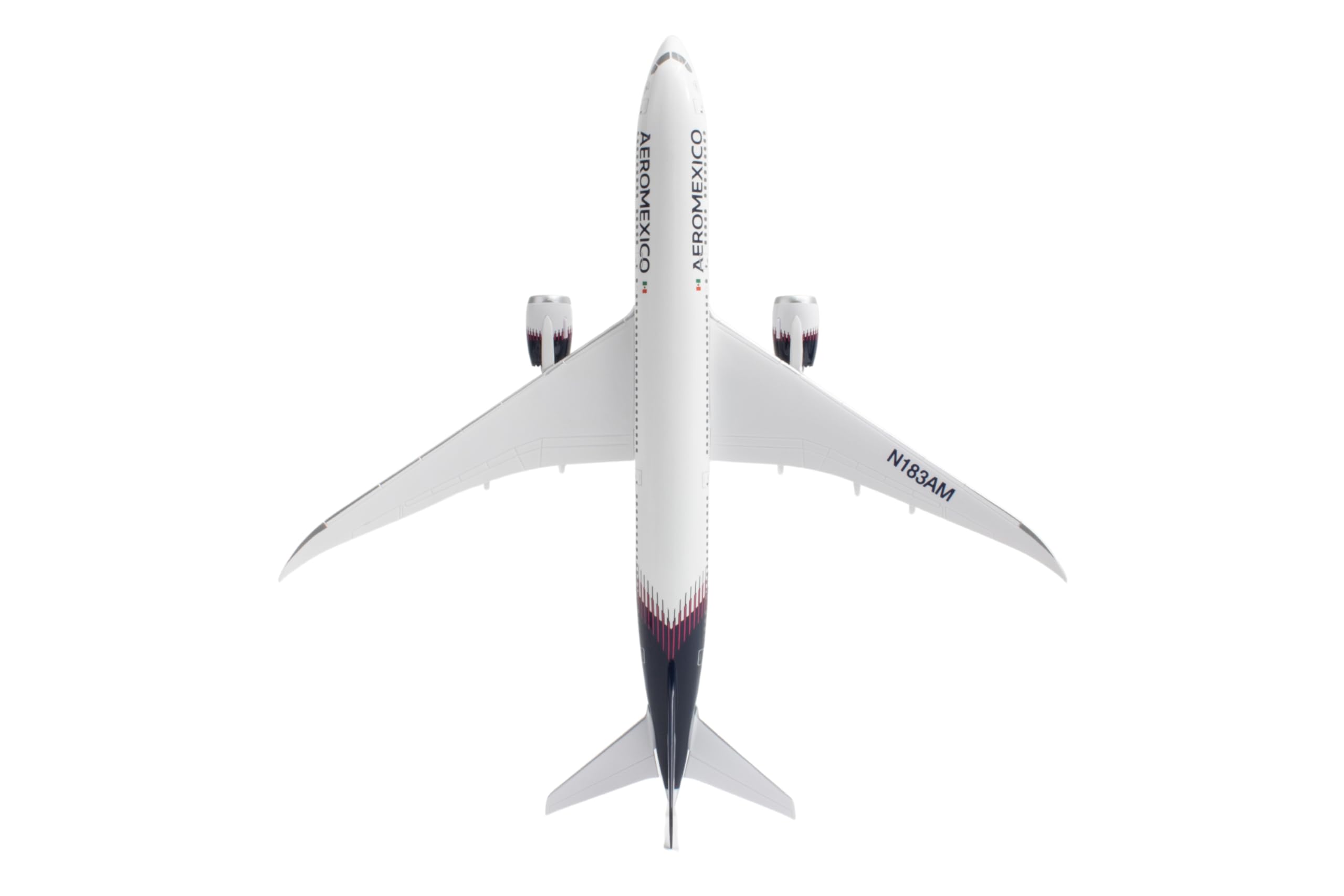 Daron Skymarks Aeroméxico 787-9 1/200 Collectible Injection-Molded Plastic Airplane Model with Plastic Display Stand for Ages 14+ - Image 6