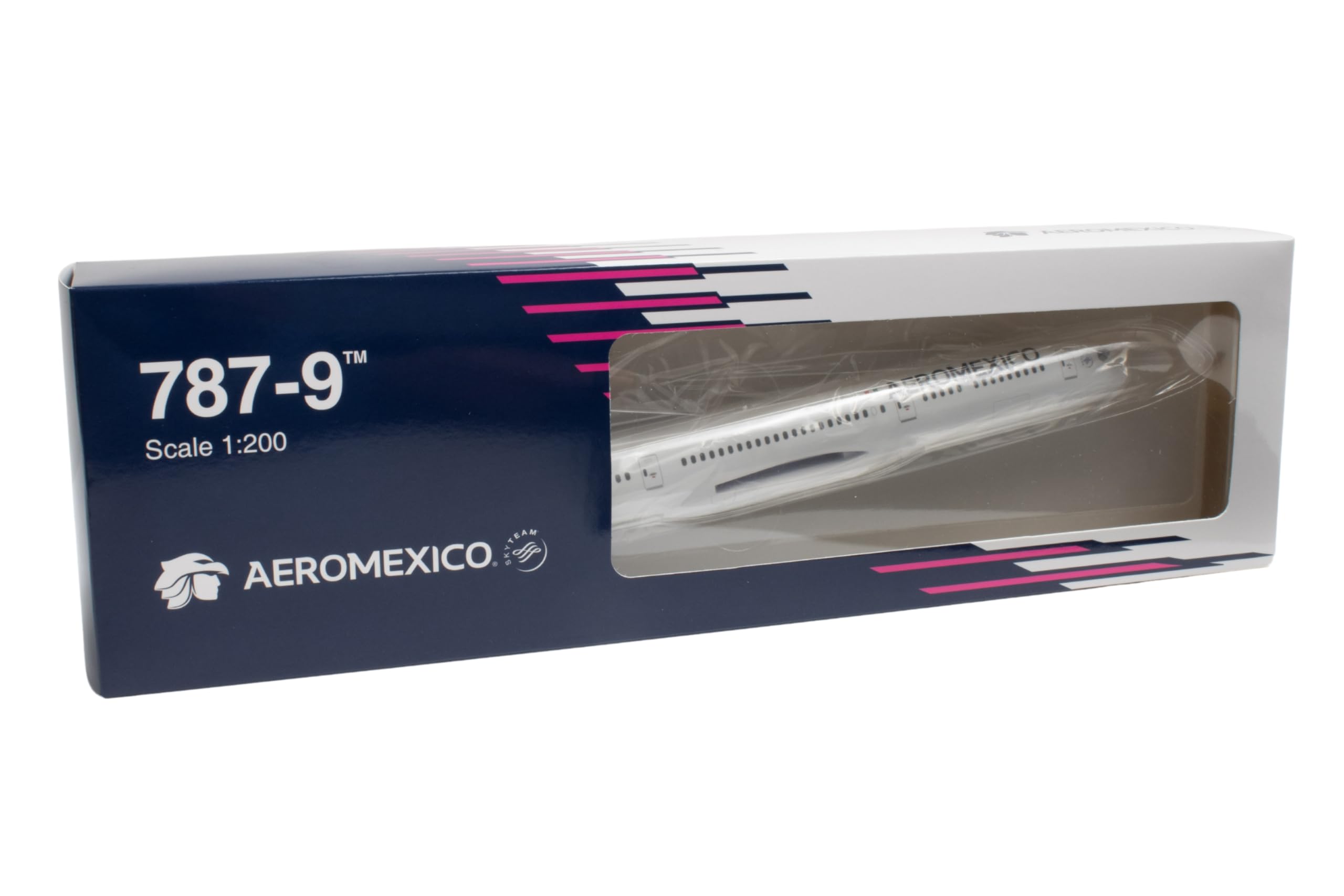 Daron Skymarks Aeroméxico 787-9 1/200 Collectible Injection-Molded Plastic Airplane Model with Plastic Display Stand for Ages 14+ - Image 8