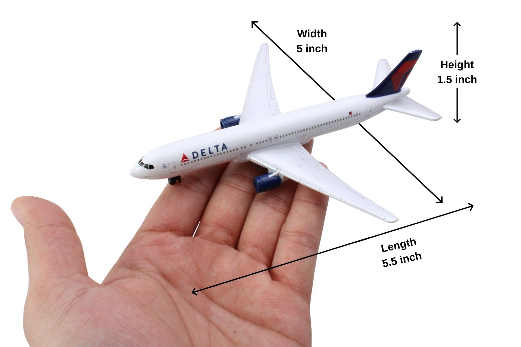 Daron Toy Airplane – Delta Air Lines – Die-Cast Metal Model Airplane Toy with Plastic Parts for Kids Ages 3+ - Image 7