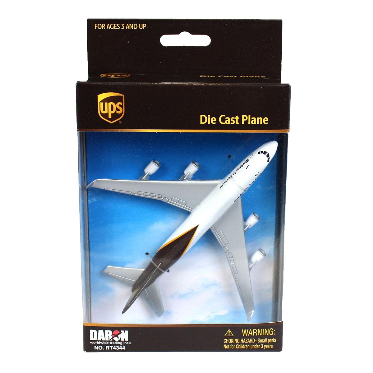 Daron Toy Airplane – UPS – Die-Cast Metal Model Airplane Toy with Plastic Parts for Kids Ages 3+ - Image 4