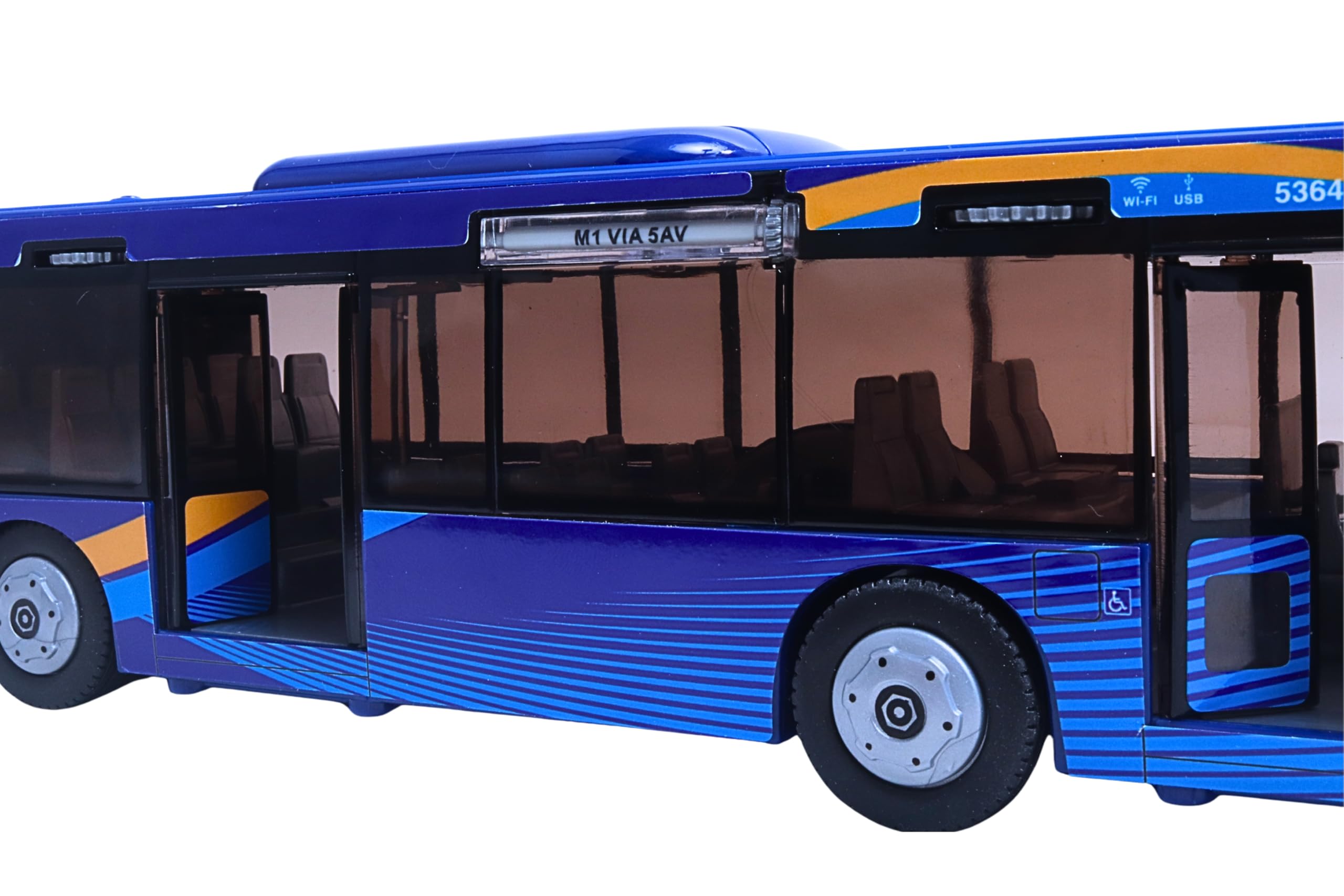 Daron Toy Bus – MTA Articulated Bus – Officially Licensed New York City Transit Die-Cast & Plastic Toy Bus with Opening Doors, 16-Inch City Bus for Kids Ages 3+ - Image 10