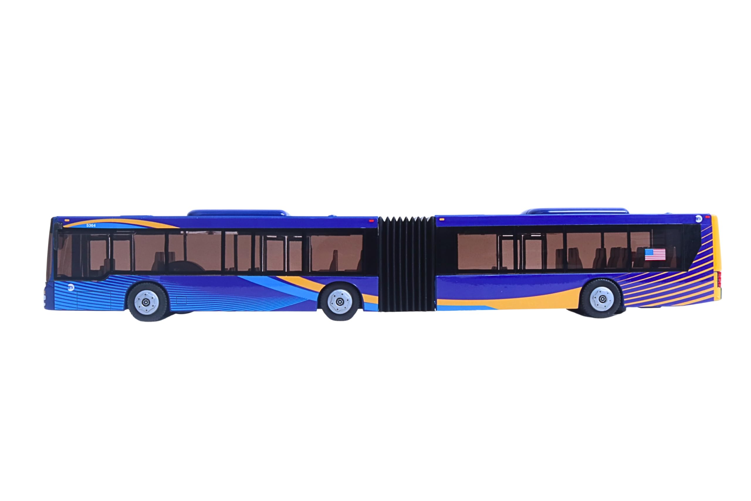 Daron Toy Bus – MTA Articulated Bus – Officially Licensed New York City Transit Die-Cast & Plastic Toy Bus with Opening Doors, 16-Inch City Bus for Kids Ages 3+ - Image 6