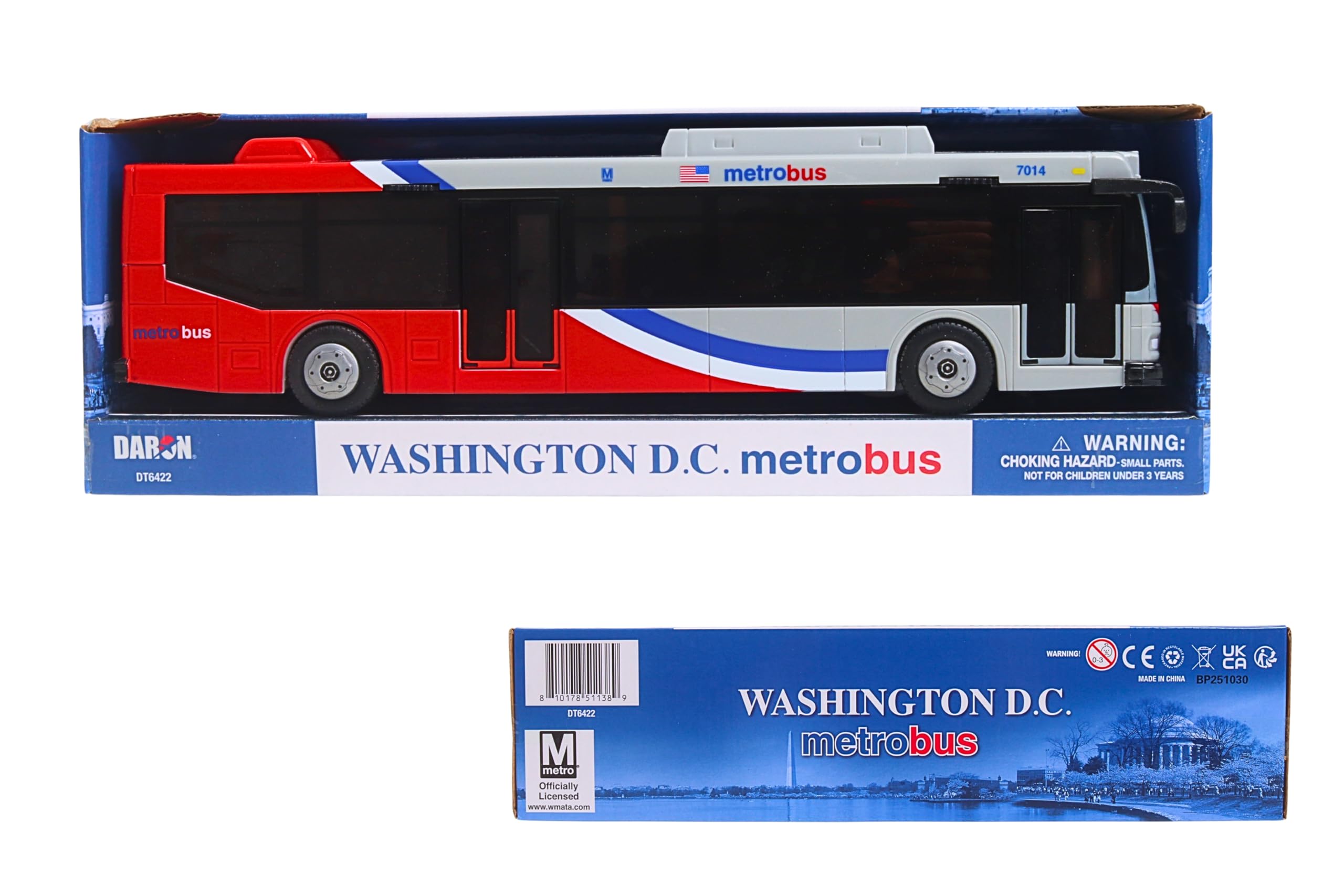 Daron Toy Bus – Washington DC Metrobus – Officially Licensed Friction Powered City Bus Toy with Opening Doors for Kids Ages 3+ - Image 4