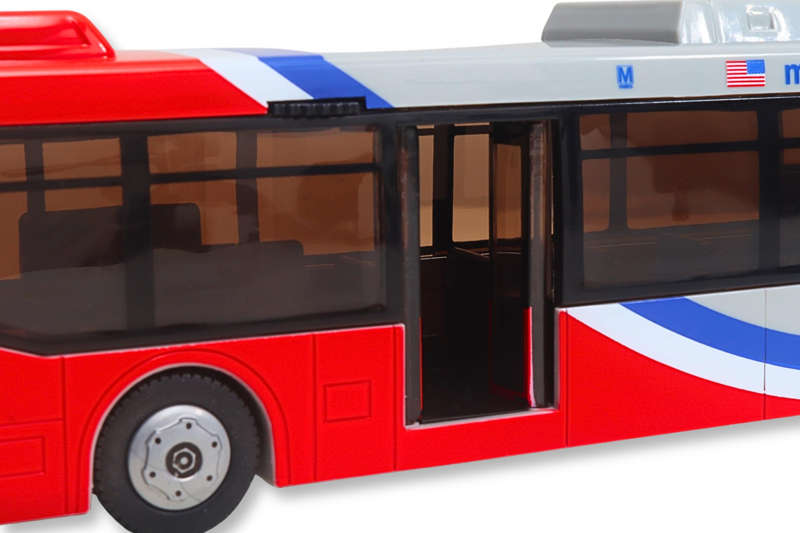 Daron Toy Bus – Washington DC Metrobus – Officially Licensed Friction Powered City Bus Toy with Opening Doors for Kids Ages 3+ - Image 6