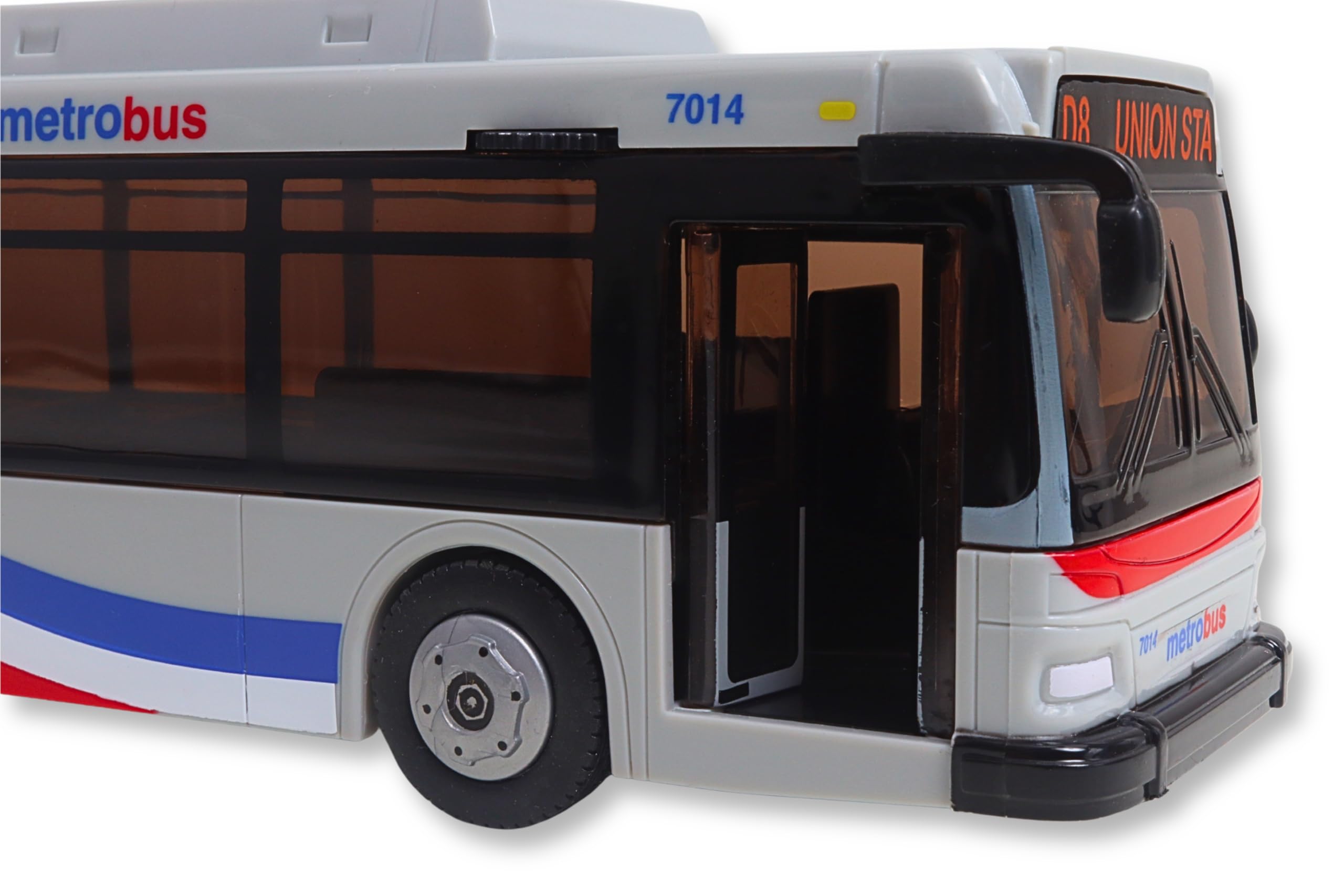 Daron Toy Bus – Washington DC Metrobus – Officially Licensed Friction Powered City Bus Toy with Opening Doors for Kids Ages 3+ - Image 7