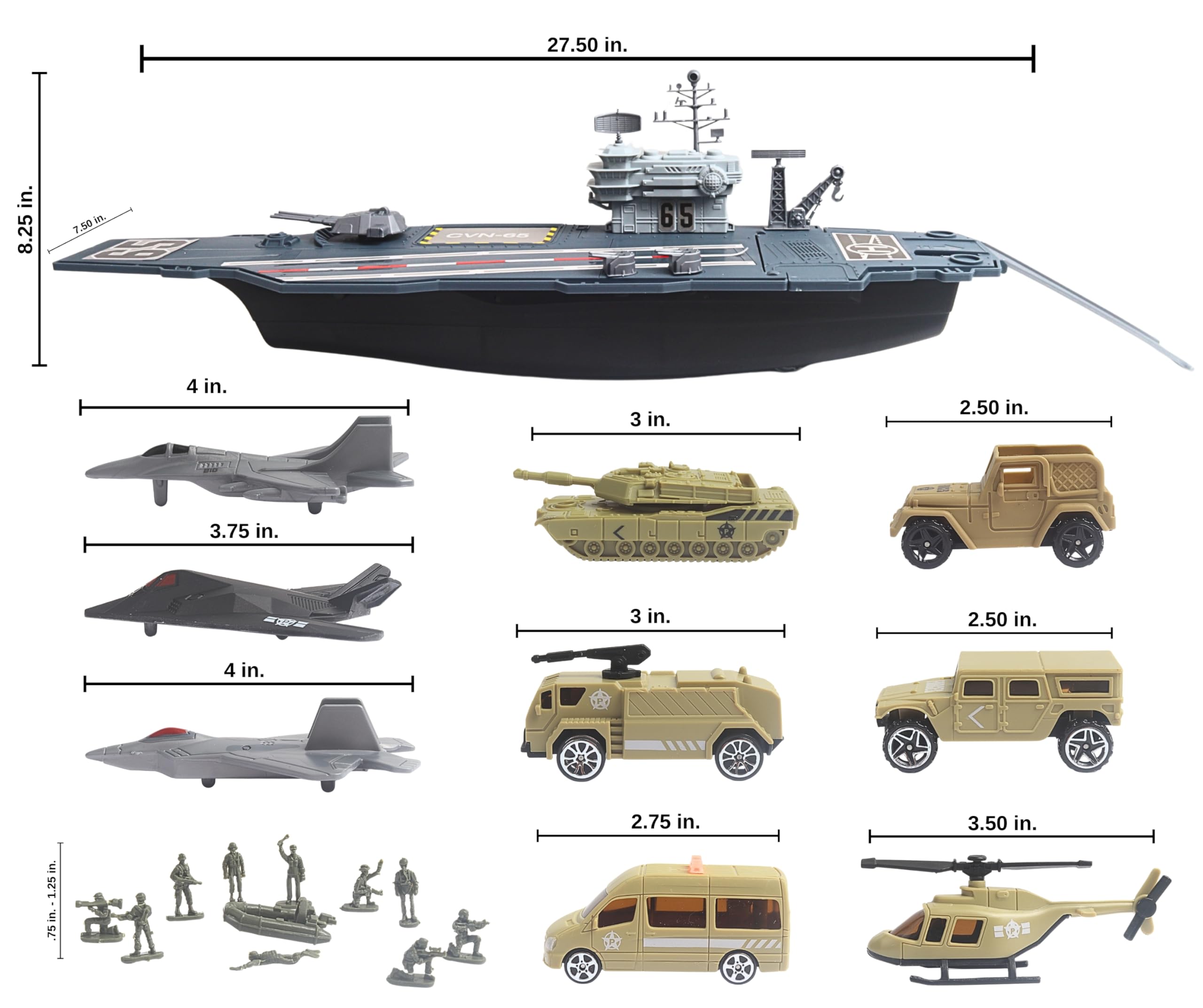 Daron Worldwide Trading Aircraft Carrier BP96243 Playset ,for 36 months to 180 months Gray - Image 3