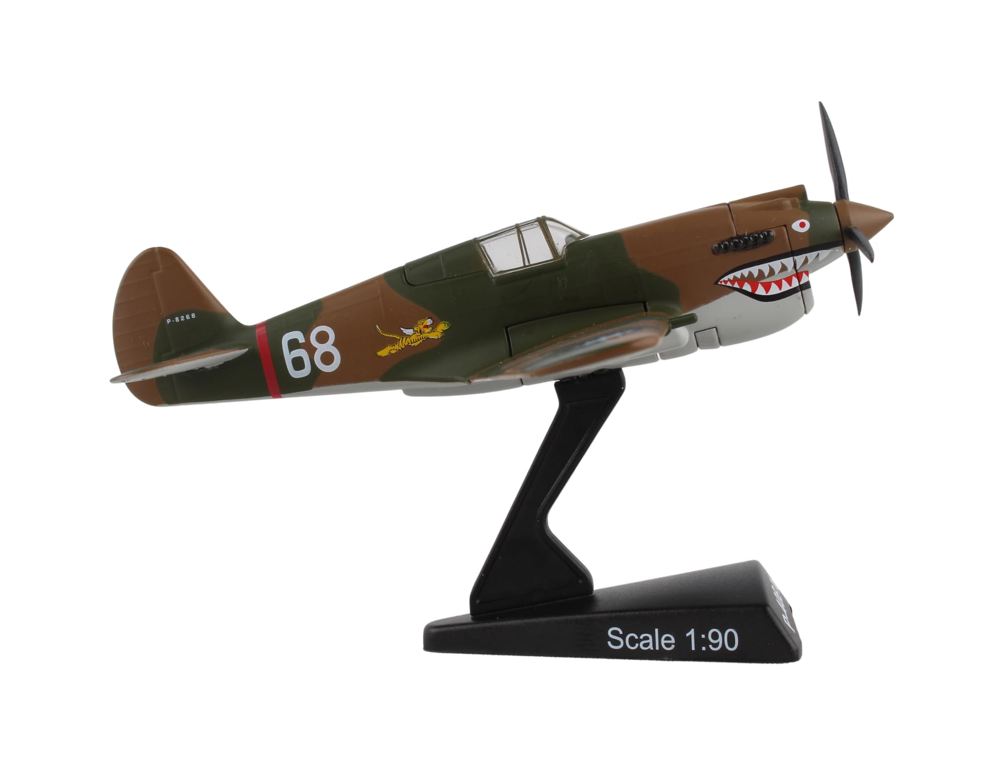 Daron Worldwide Trading P-40 Warhawk Hell's Angels 1:90 Vehicle, Brown , Black, Medium - Image 3