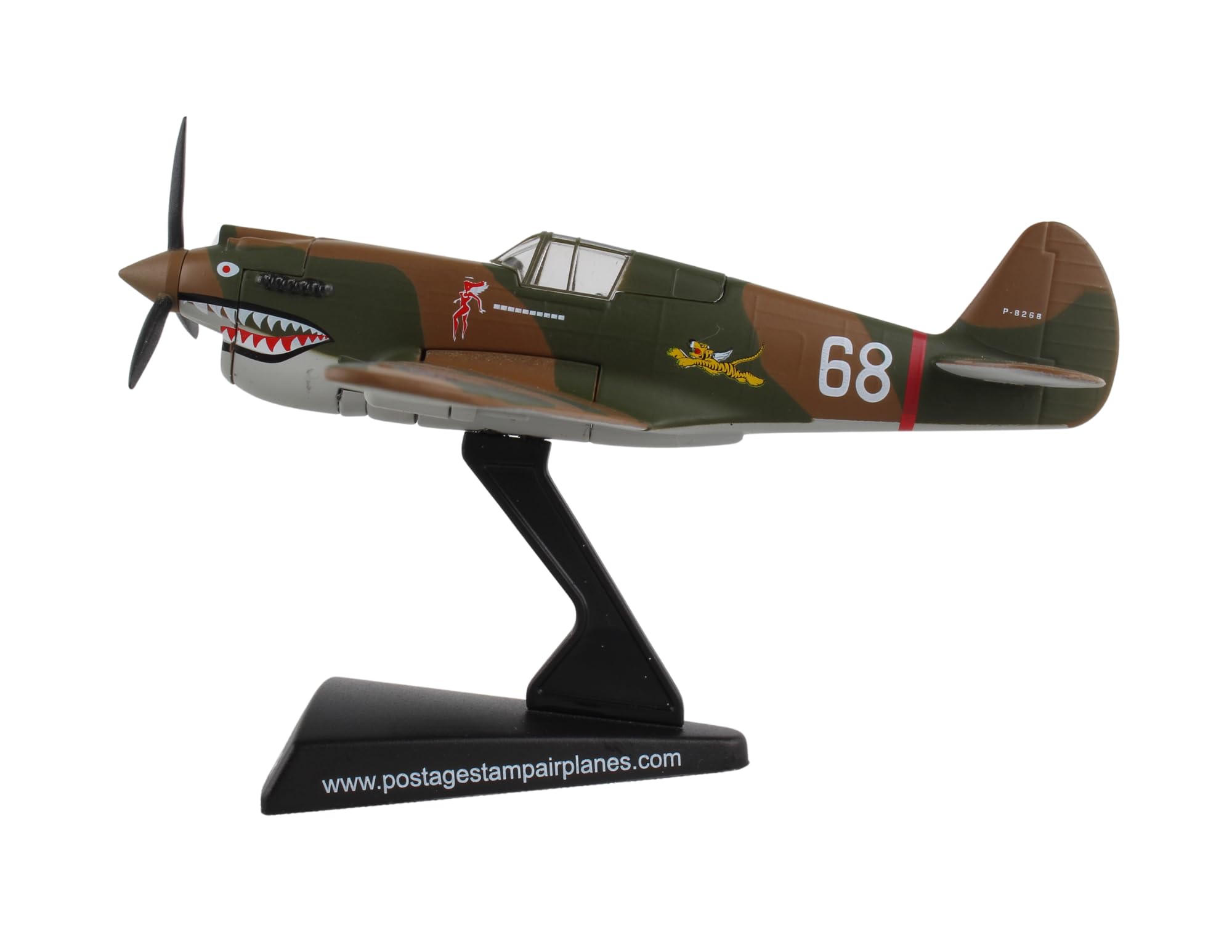 Daron Worldwide Trading P-40 Warhawk Hell's Angels 1:90 Vehicle, Brown , Black, Medium - Image 4