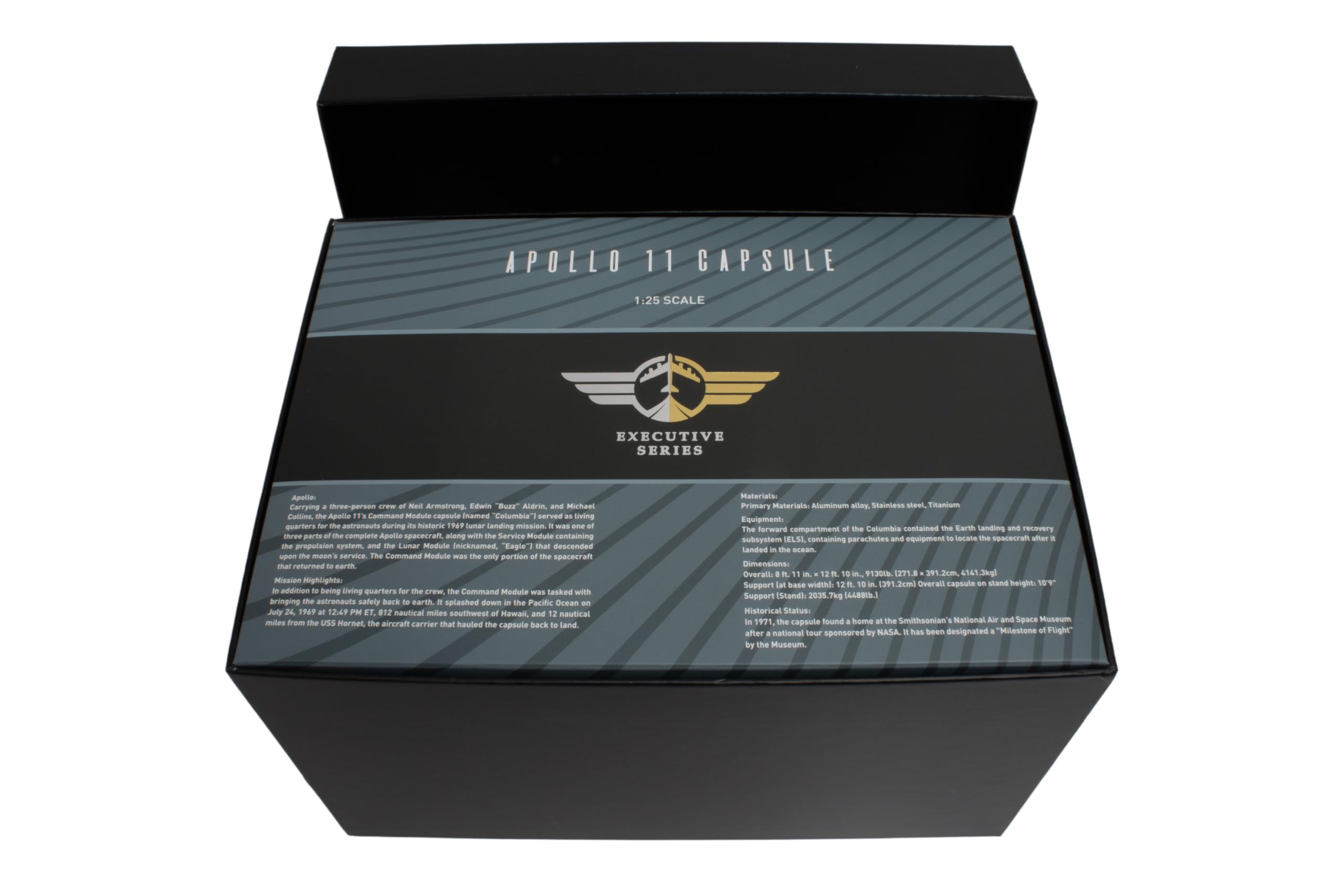 Executive Series Apollo 11 Capsule Model – 1:25 Scale, Officially Licensed NASA Spacecraft Replica, Injection-Molded Resin with Display Stand | Museum-Quality Collectible - Image 10