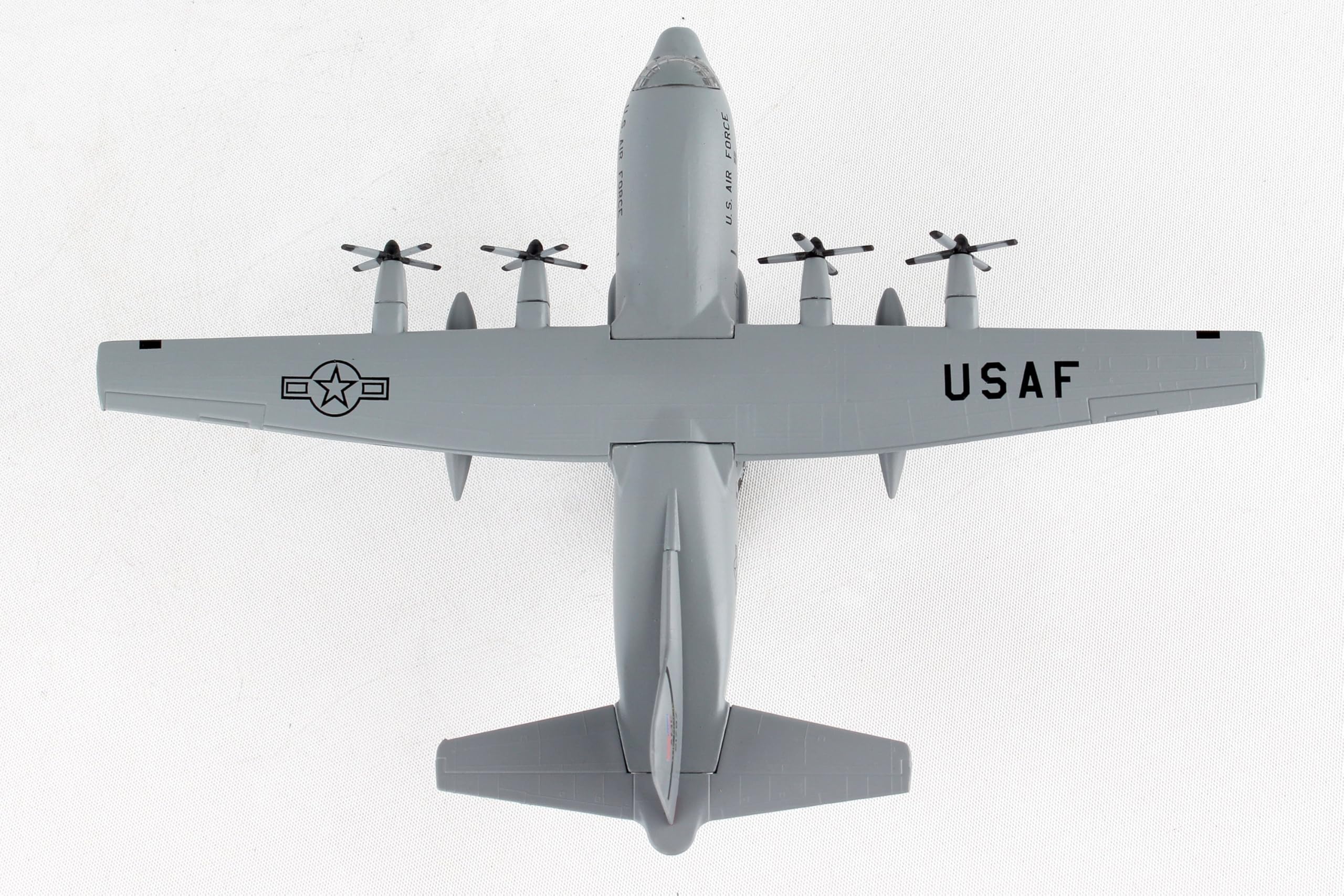 Postage Stamp C-130 USAF 1/200 Spare 617 Diecast Fighter Jet Model Airplane with Display Stand, Detailed Military Aircraft Model for Collectors - Image 5