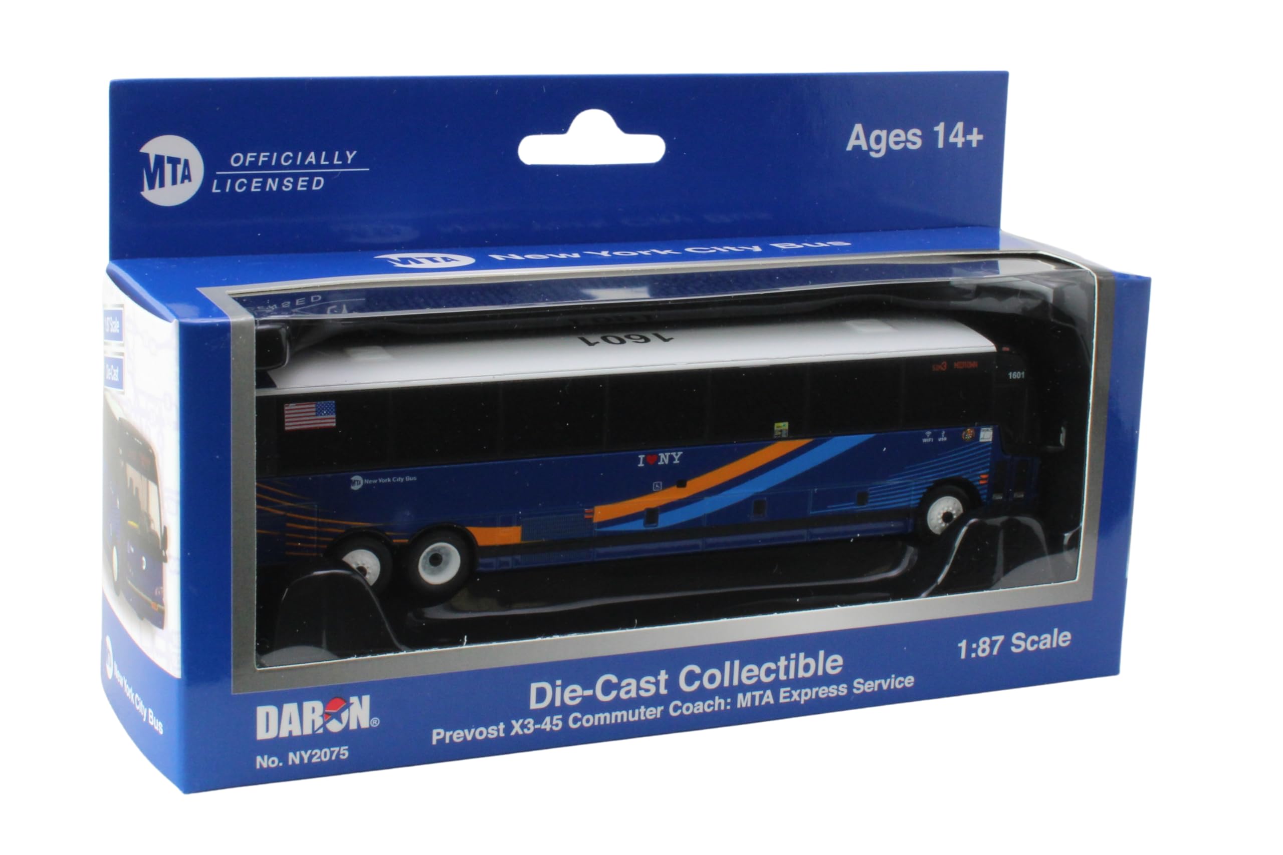 Prevost X3-45 Commuter Coach: MTA Express Service Bus, with Die-Cast Metal, 1/87 Scale (6") - Image 10