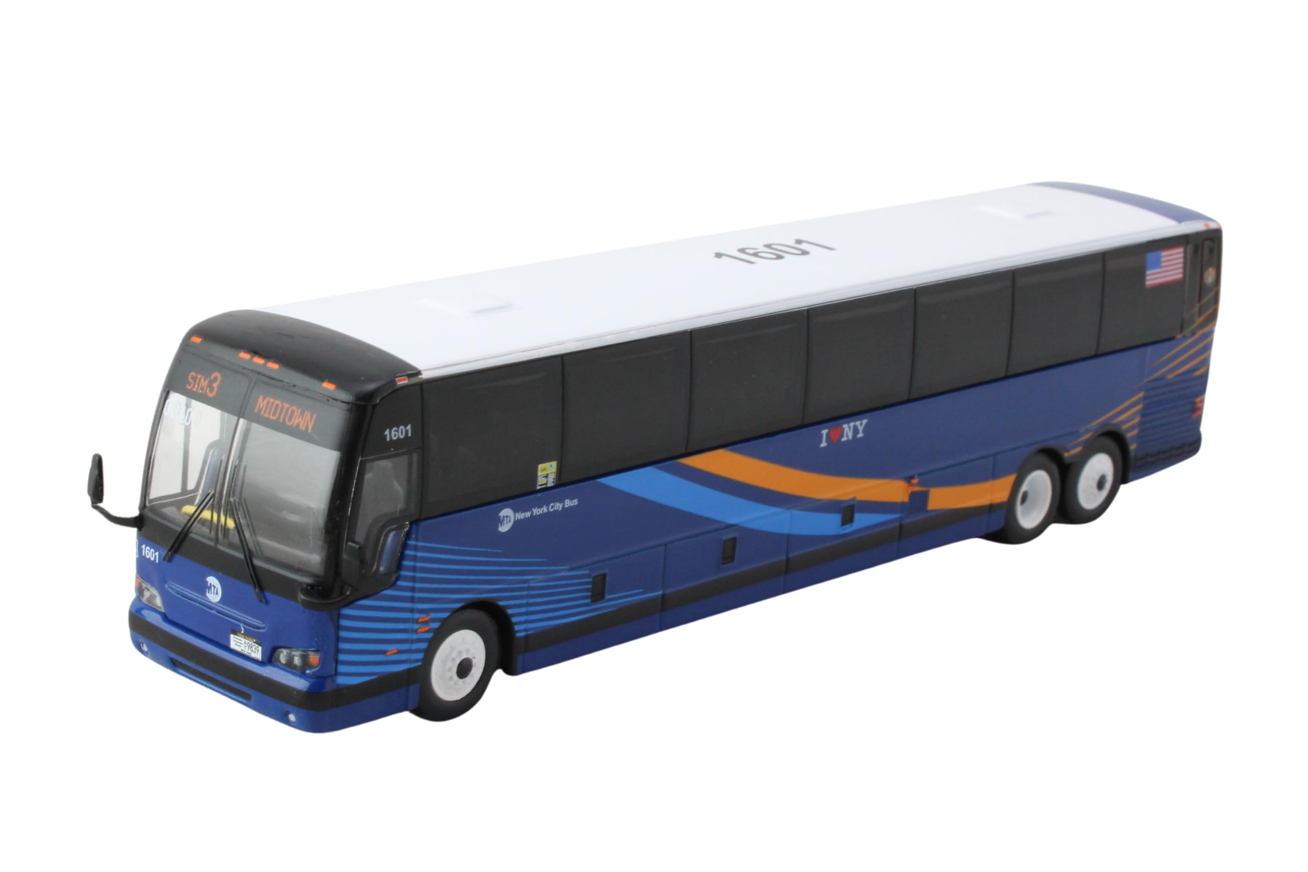 Prevost X3-45 Commuter Coach: MTA Express Service Bus, with Die-Cast Metal, 1/87 Scale (6") - Image 3