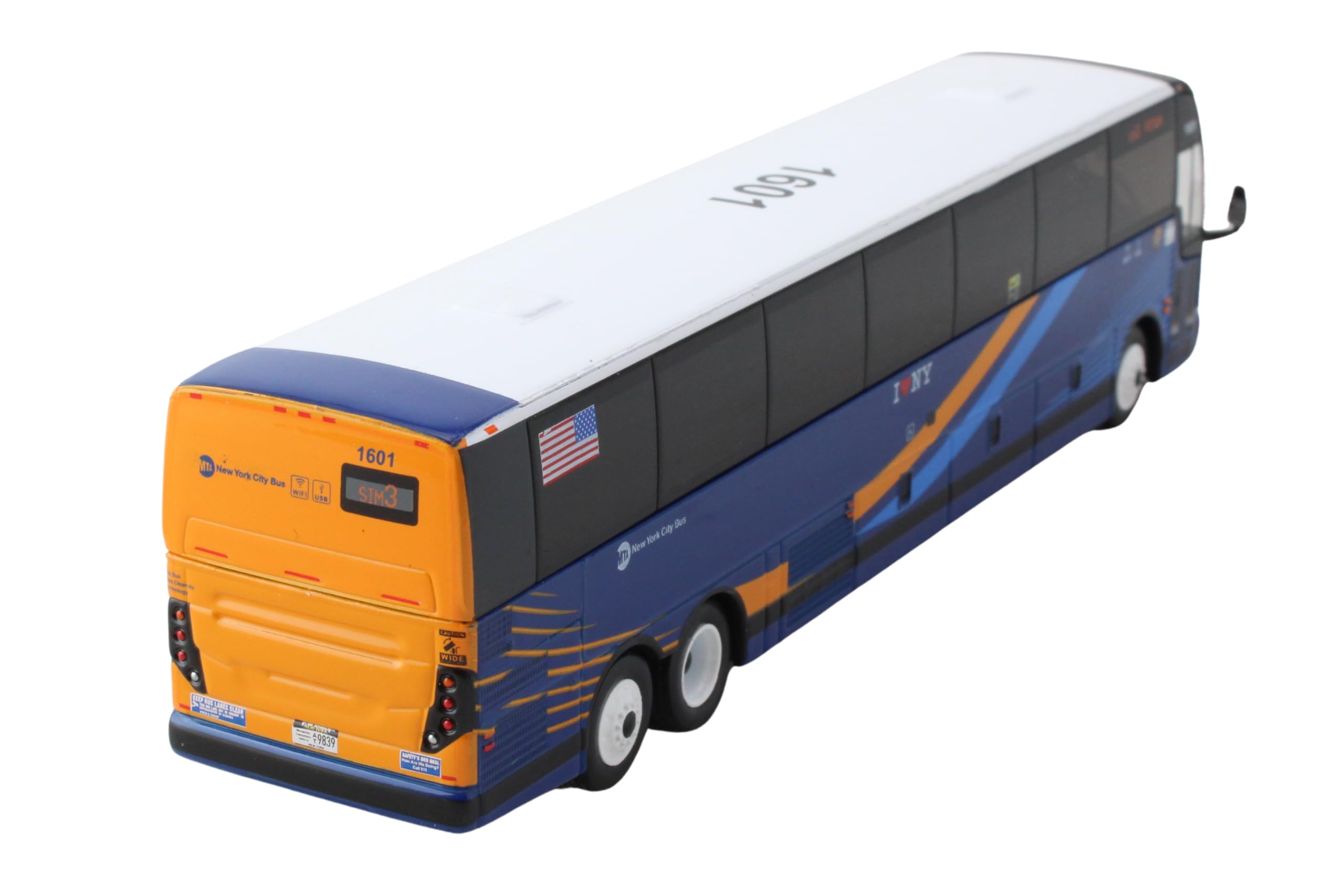 Prevost X3-45 Commuter Coach: MTA Express Service Bus, with Die-Cast Metal, 1/87 Scale (6") - Image 6