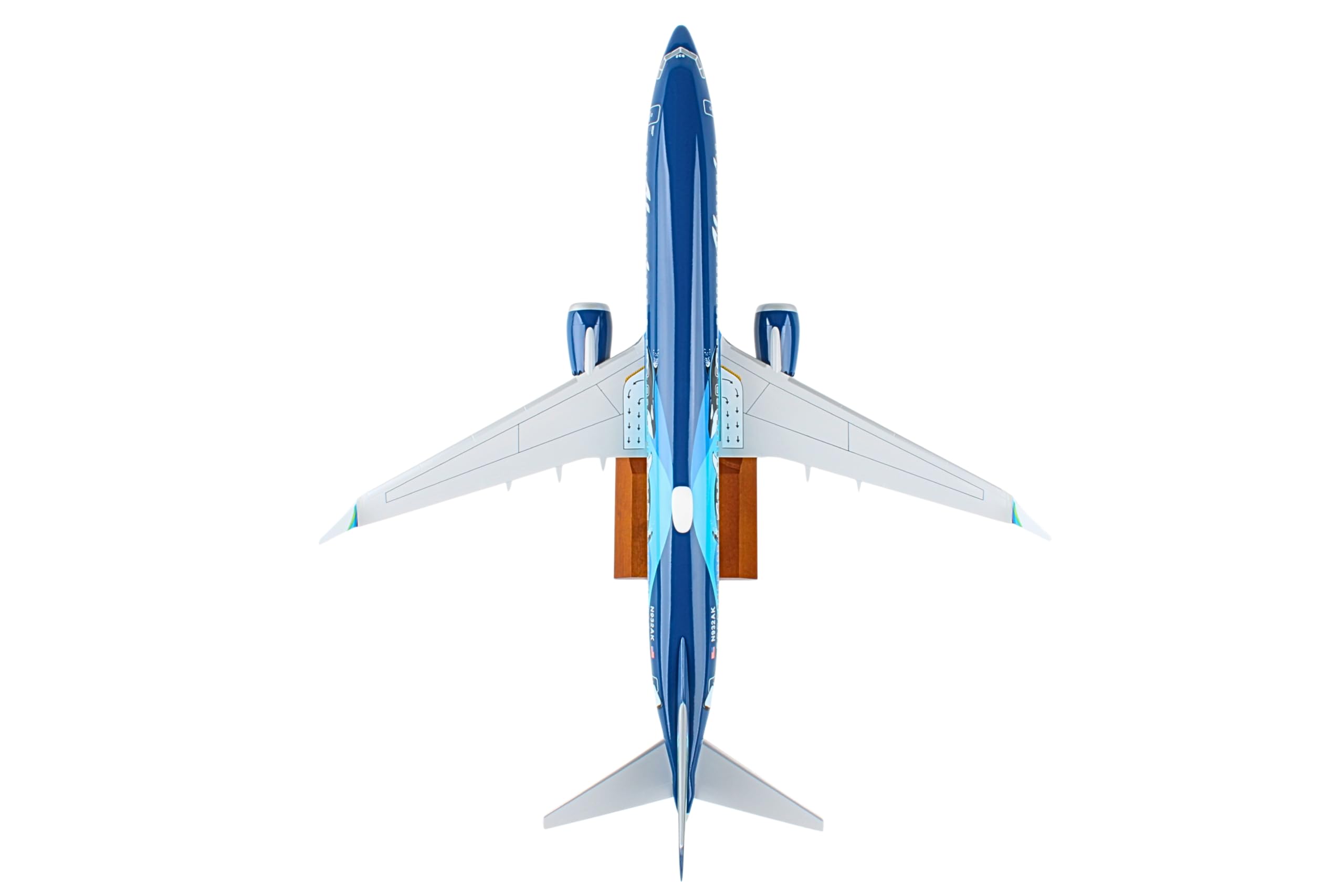 Skymarks Alaska Airlines 737 MAX 9 Orca Model Airplane – 1/100 Scale Detailed Collectible Aircraft with Landing Gear & Wood Display Stand – Injection Molded Plastic Plane for Ages 14+ - Image 11