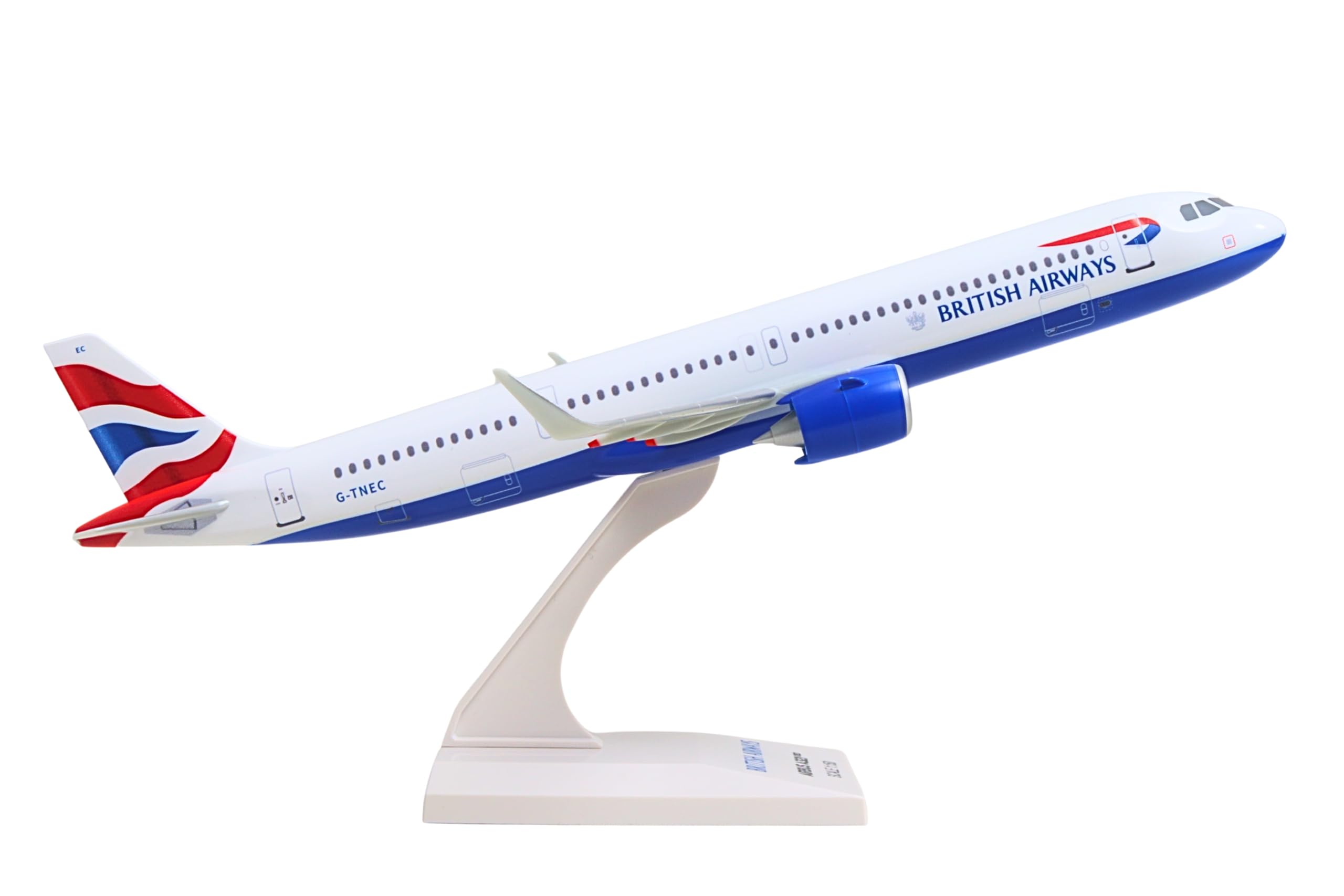 Skymarks British Airways A321neo Model Airplane – 1/150 Scale Aircraft – Detailed Injection Molded Plastic Plane with Display Stand – 11.75” Length, Ages 14+ - Image 5