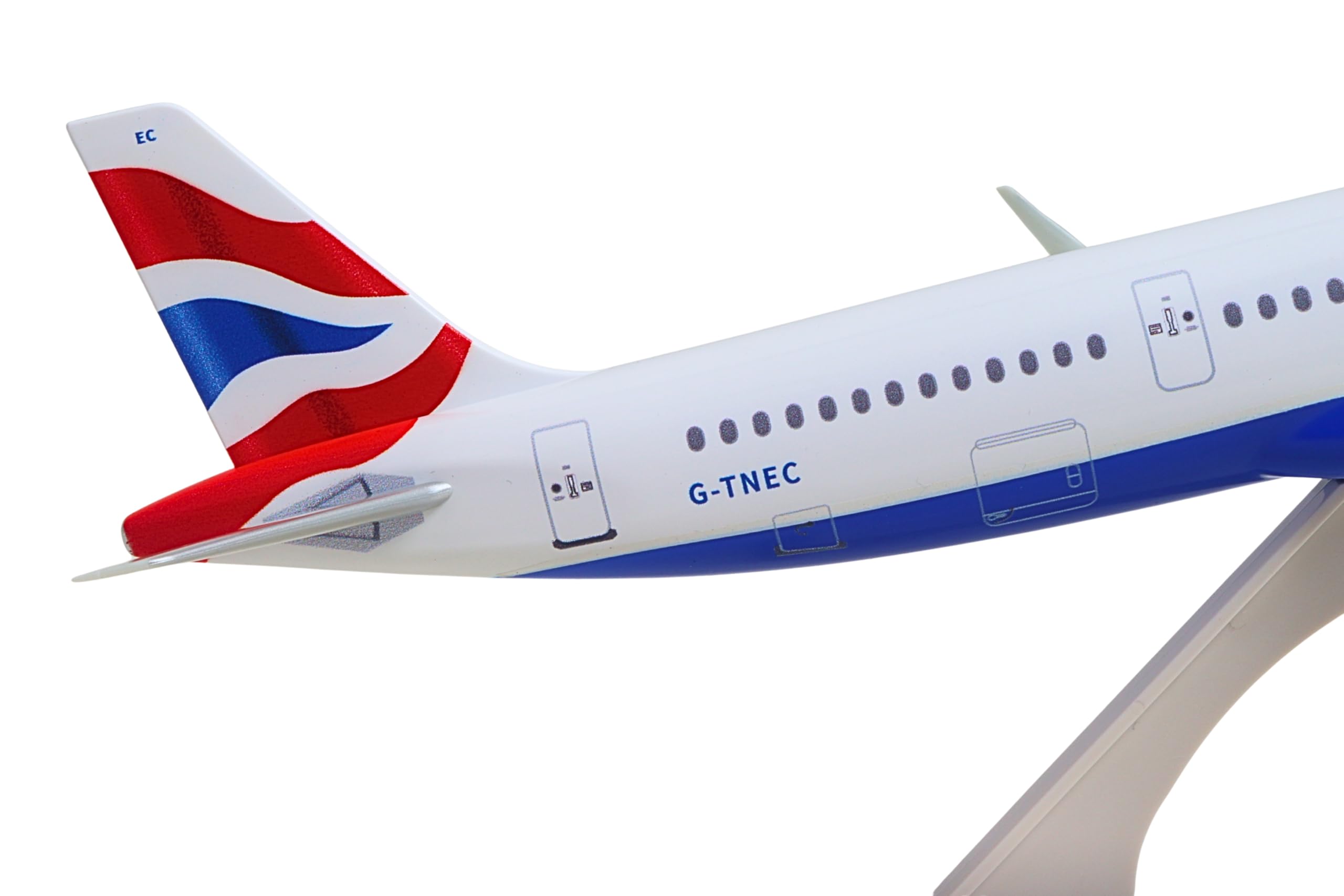 Skymarks British Airways A321neo Model Airplane – 1/150 Scale Aircraft – Detailed Injection Molded Plastic Plane with Display Stand – 11.75” Length, Ages 14+ - Image 7