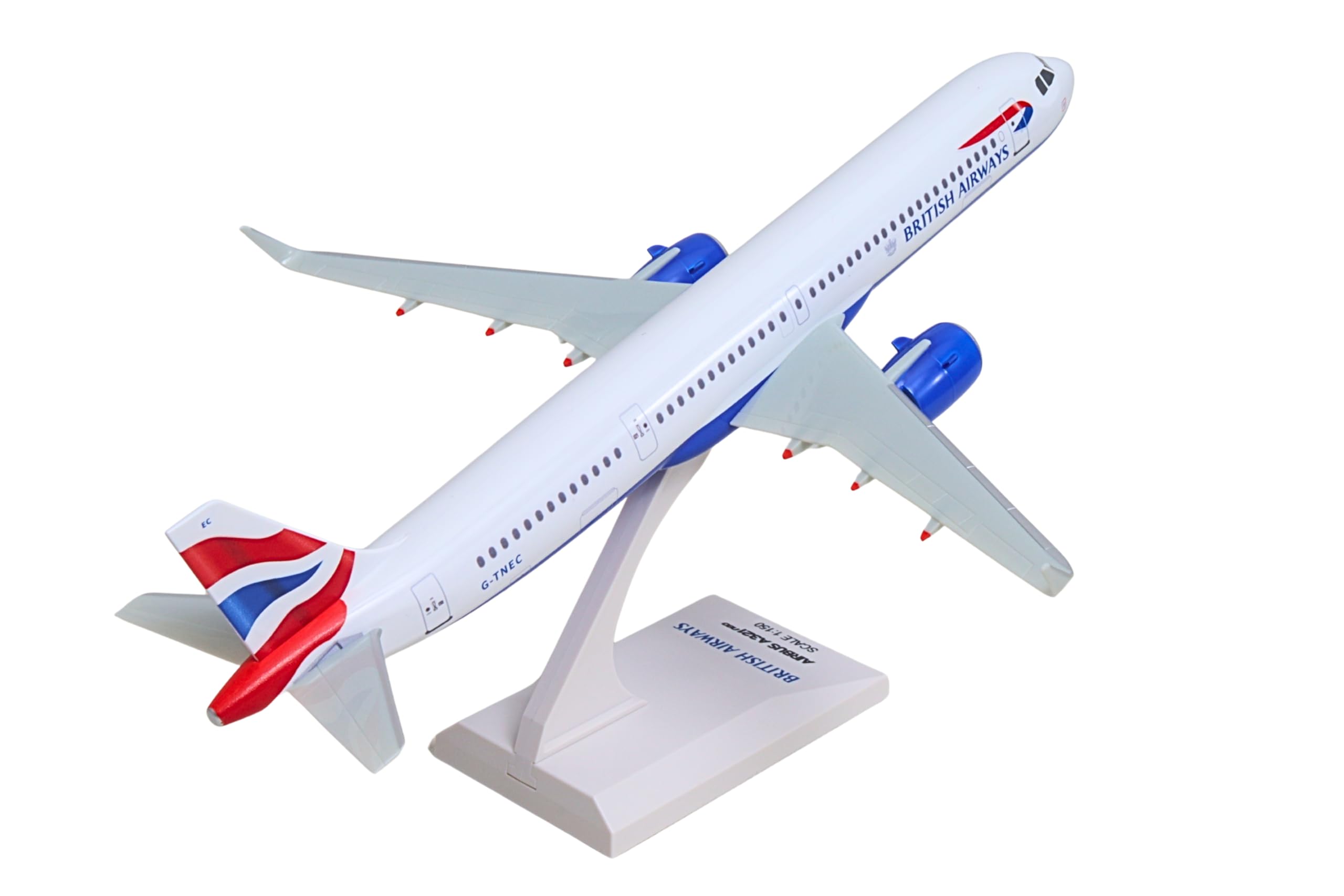Skymarks British Airways A321neo Model Airplane – 1/150 Scale Aircraft – Detailed Injection Molded Plastic Plane with Display Stand – 11.75” Length, Ages 14+ - Image 9