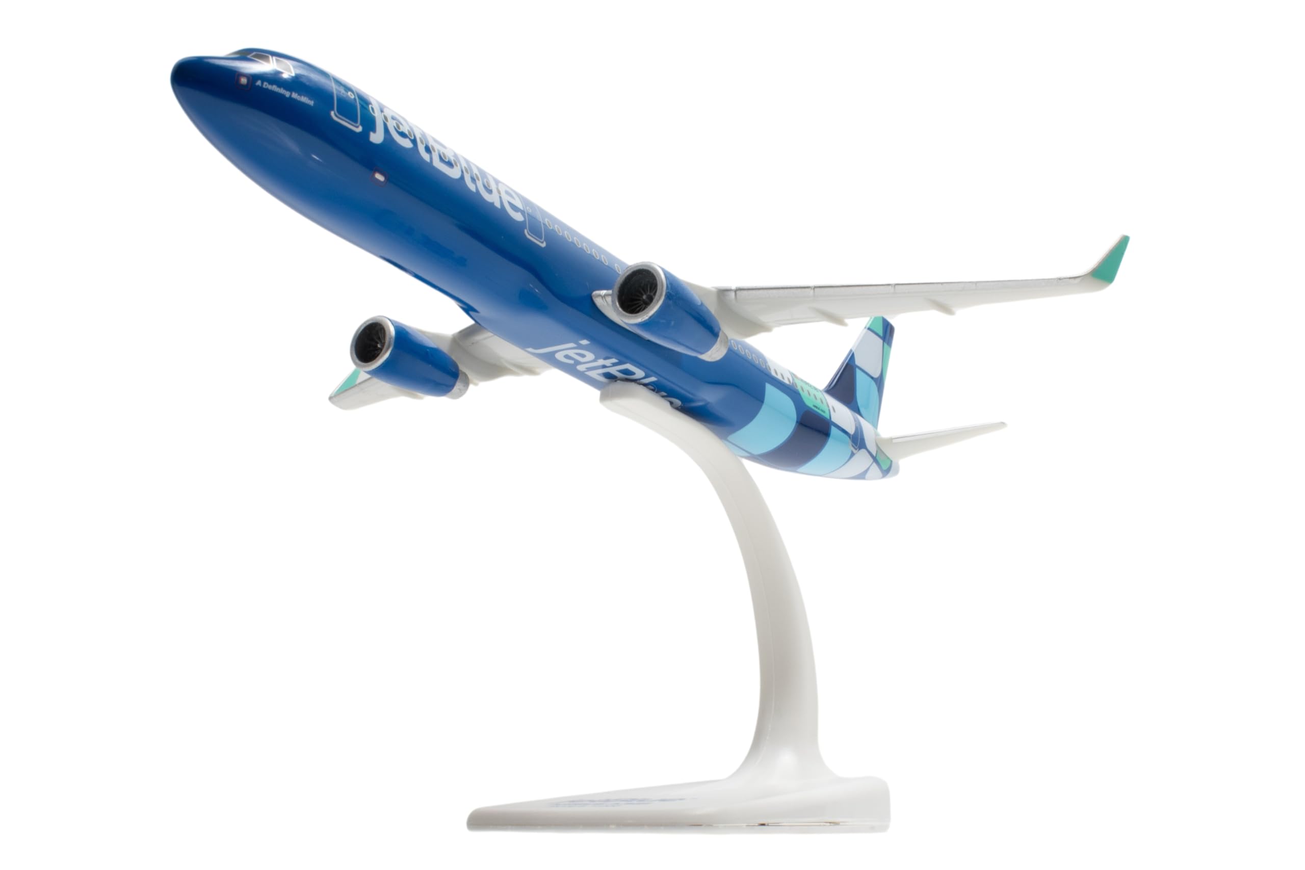 SkyMarks Flight JetBlue A321 1/200 Scale Die-Cast Style Injection-Molded Plastic Collectible Airplane Model with Display Stand, Officially Licensed, Ages 14+ - Image 7