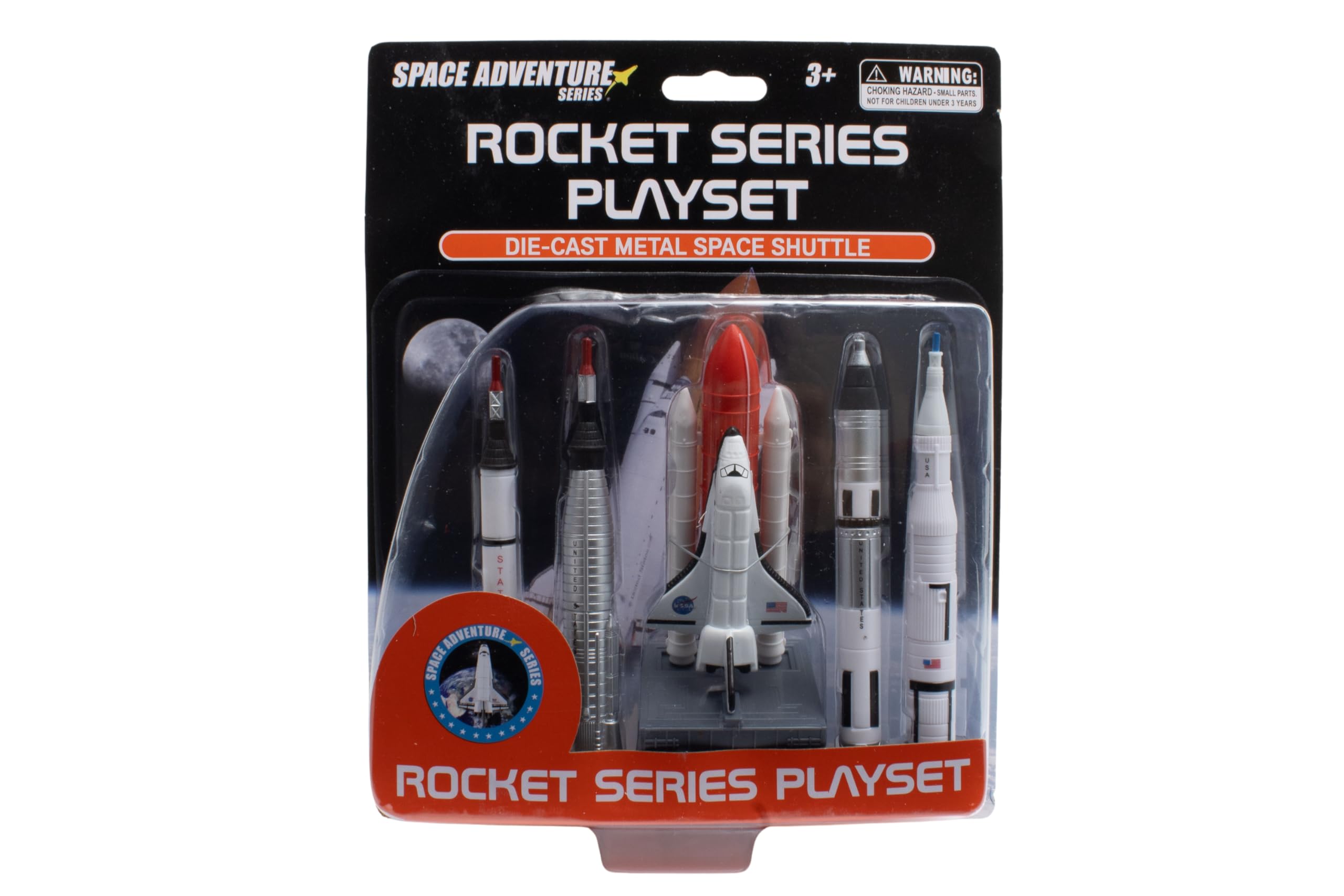 Space Adventure 5-Piece Rocket Series Playset Die-cast Metal Space Shuttle Fun Toys and Collectibles Perfect for Kids Ages 3+ - Image 9
